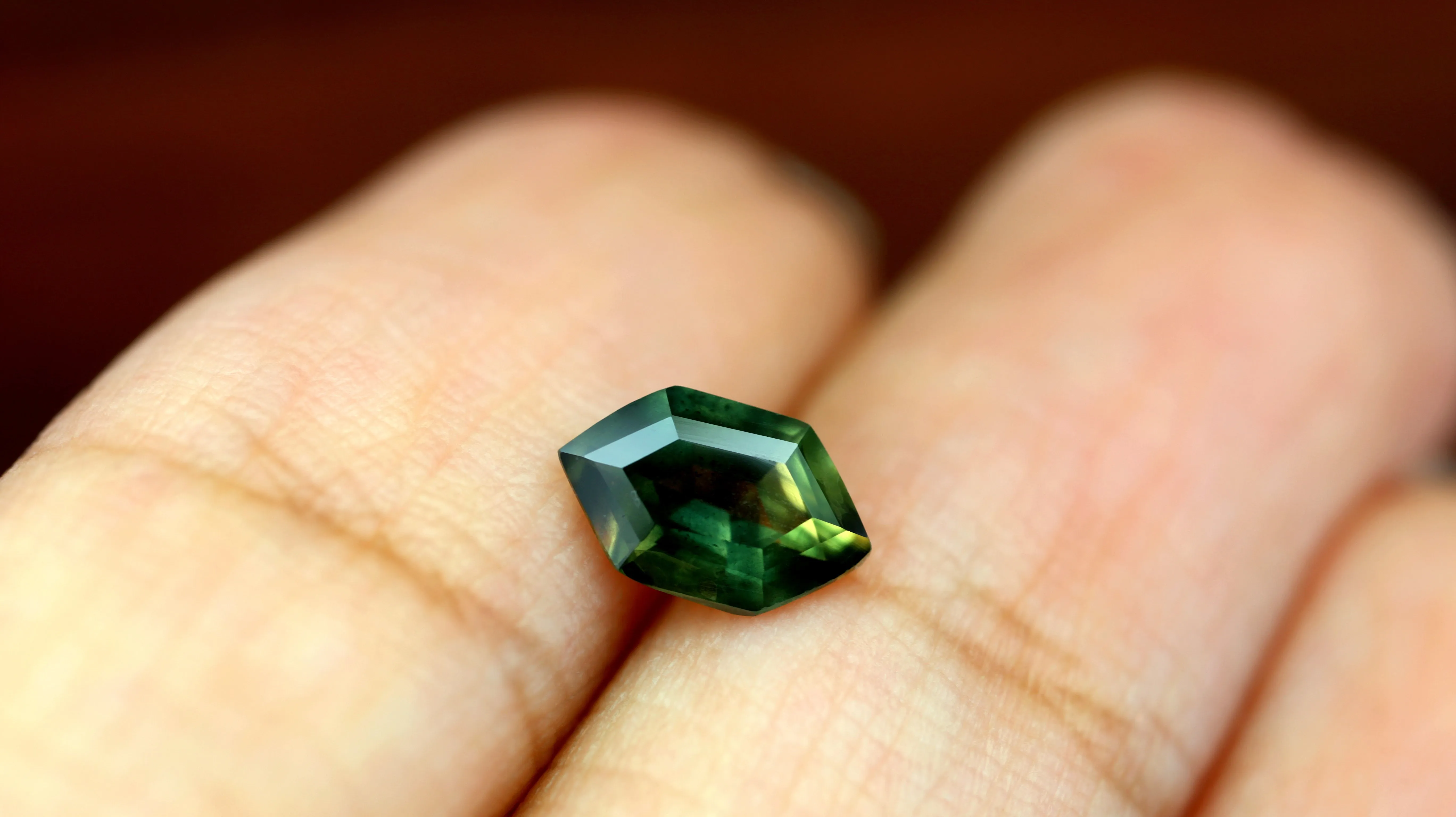0.88ct Certified Natural Green Sapphire