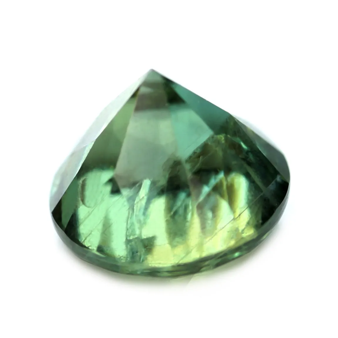 0.88ct Certified Natural Green Sapphire