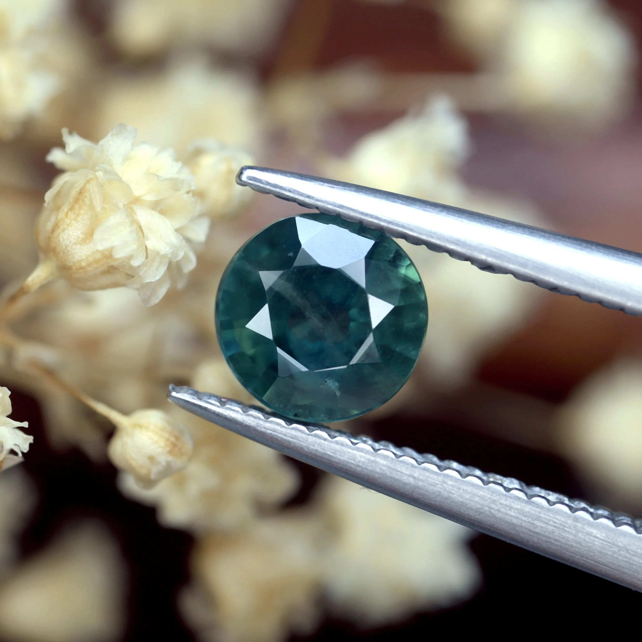 0.88ct Certified Natural Teal Sapphire
