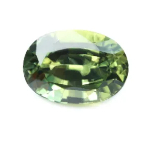 0.89ct Certified Natural Green Sapphire