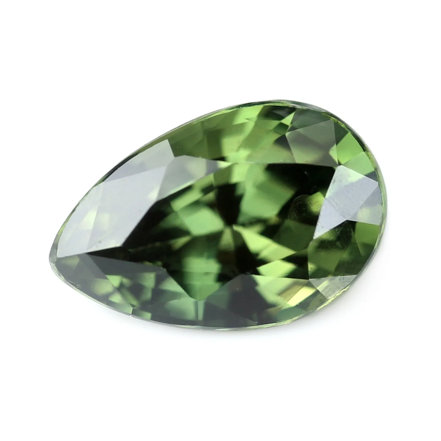 0.90ct Certified Natural Green Sapphire