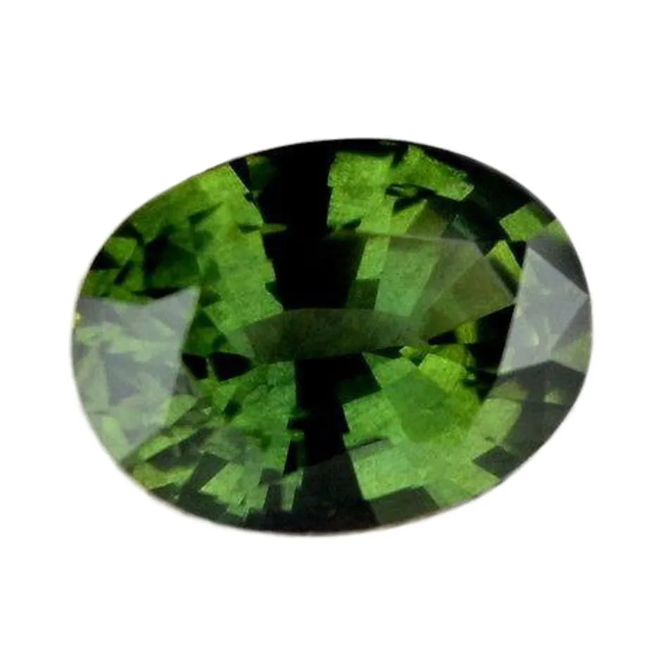 0.90ct Certified Natural Green Sapphire
