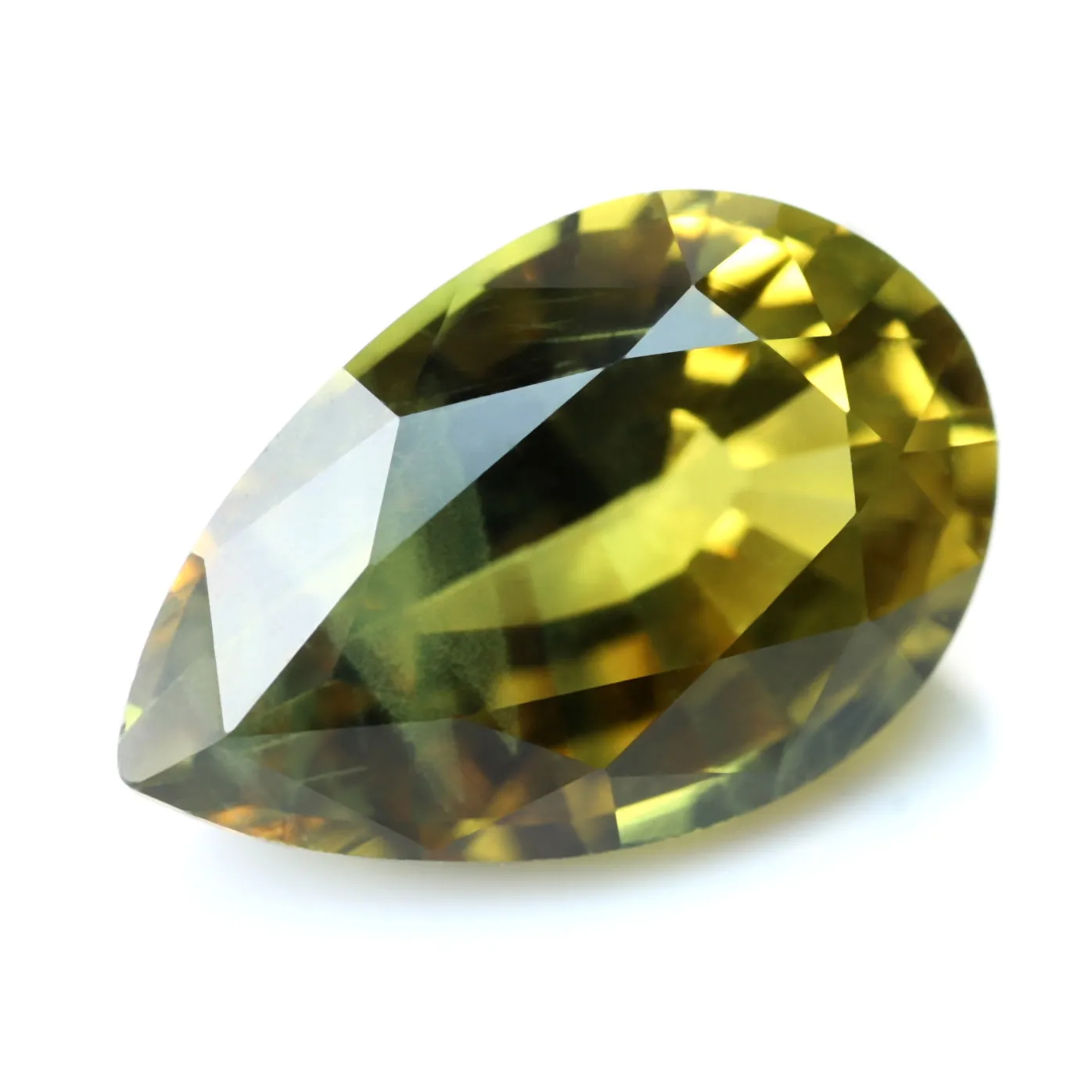 0.90ct Certified Natural Olive Green Sapphire