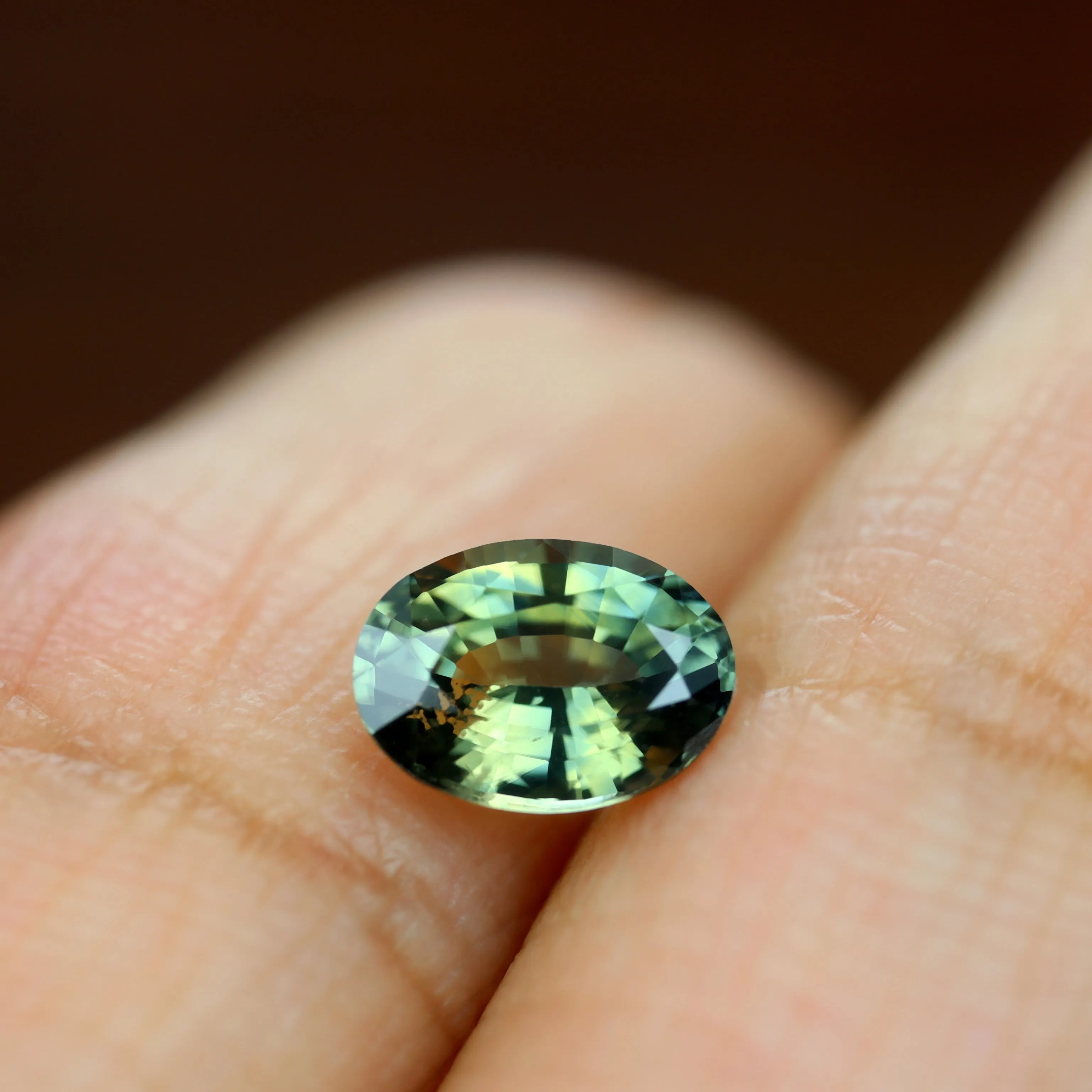 0.93ct Certified Natural Green Sapphire