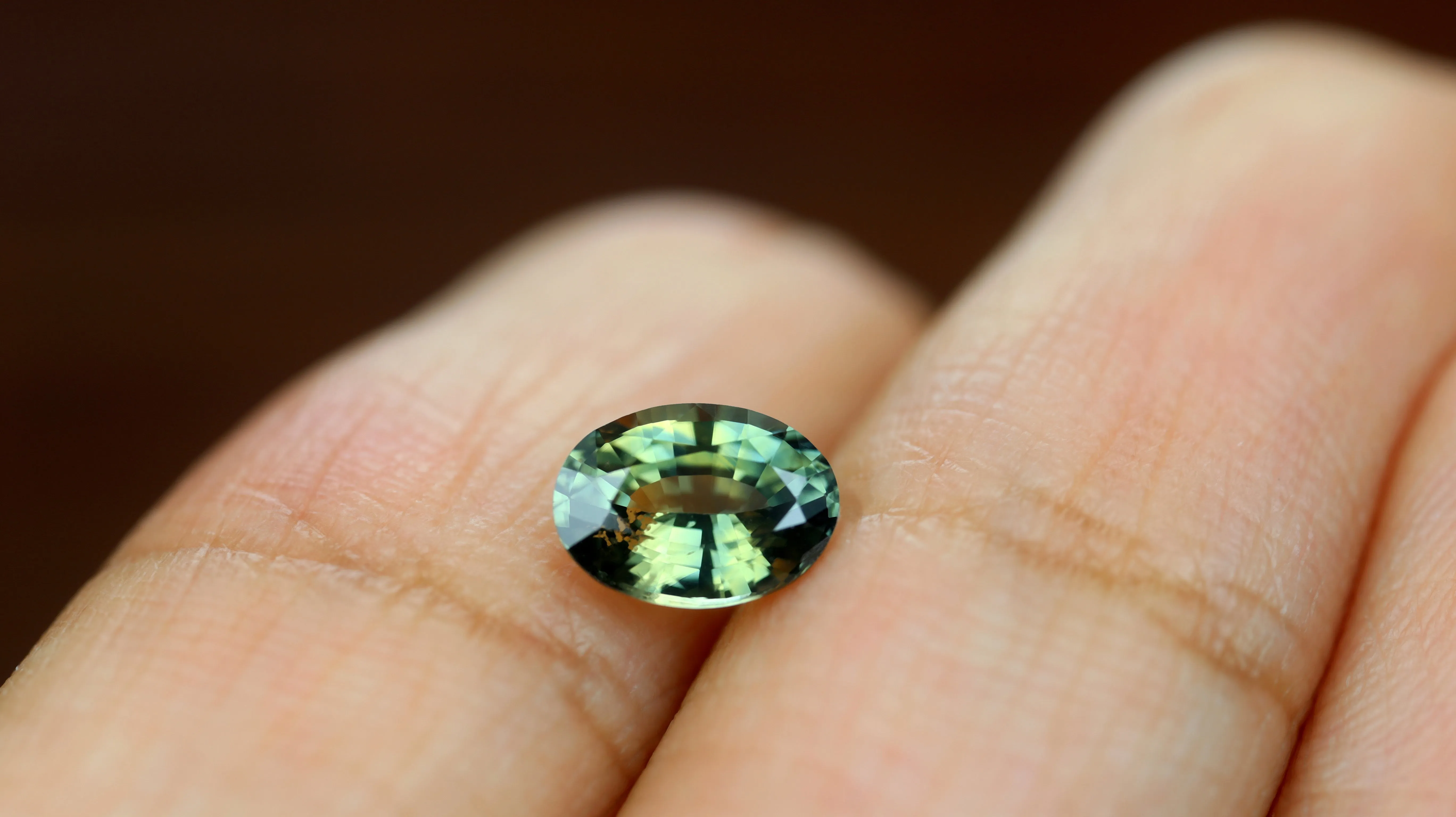 0.93ct Certified Natural Green Sapphire