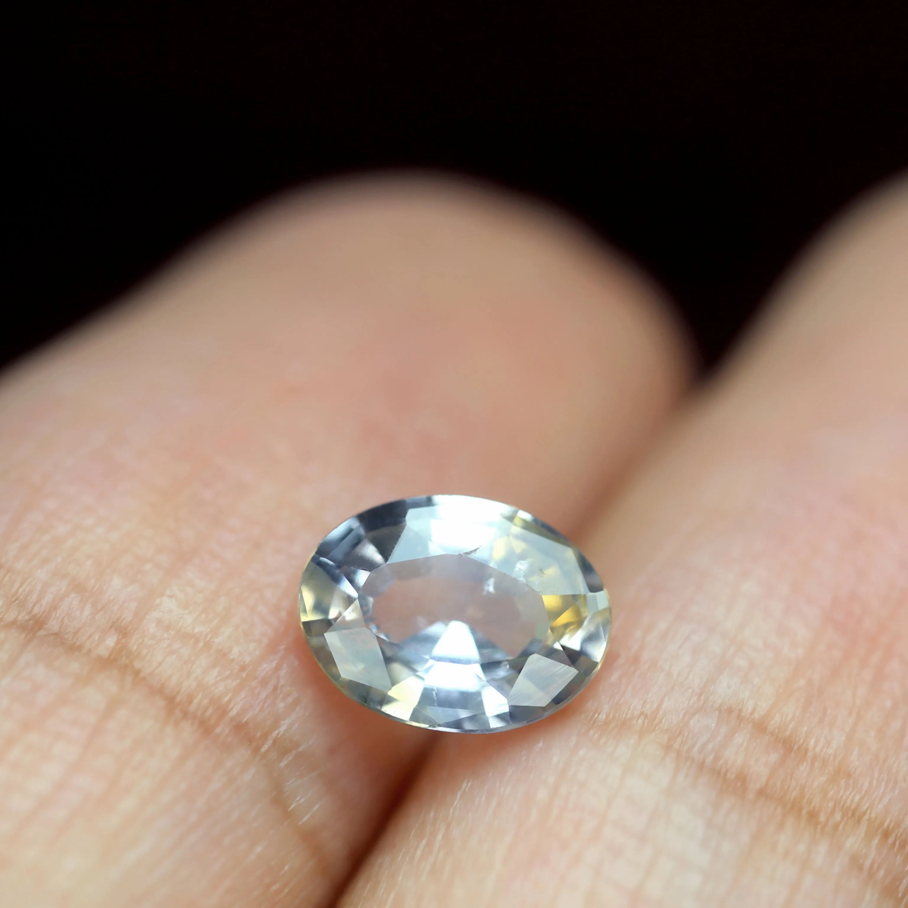 0.93ct Certified Natural White Sapphire