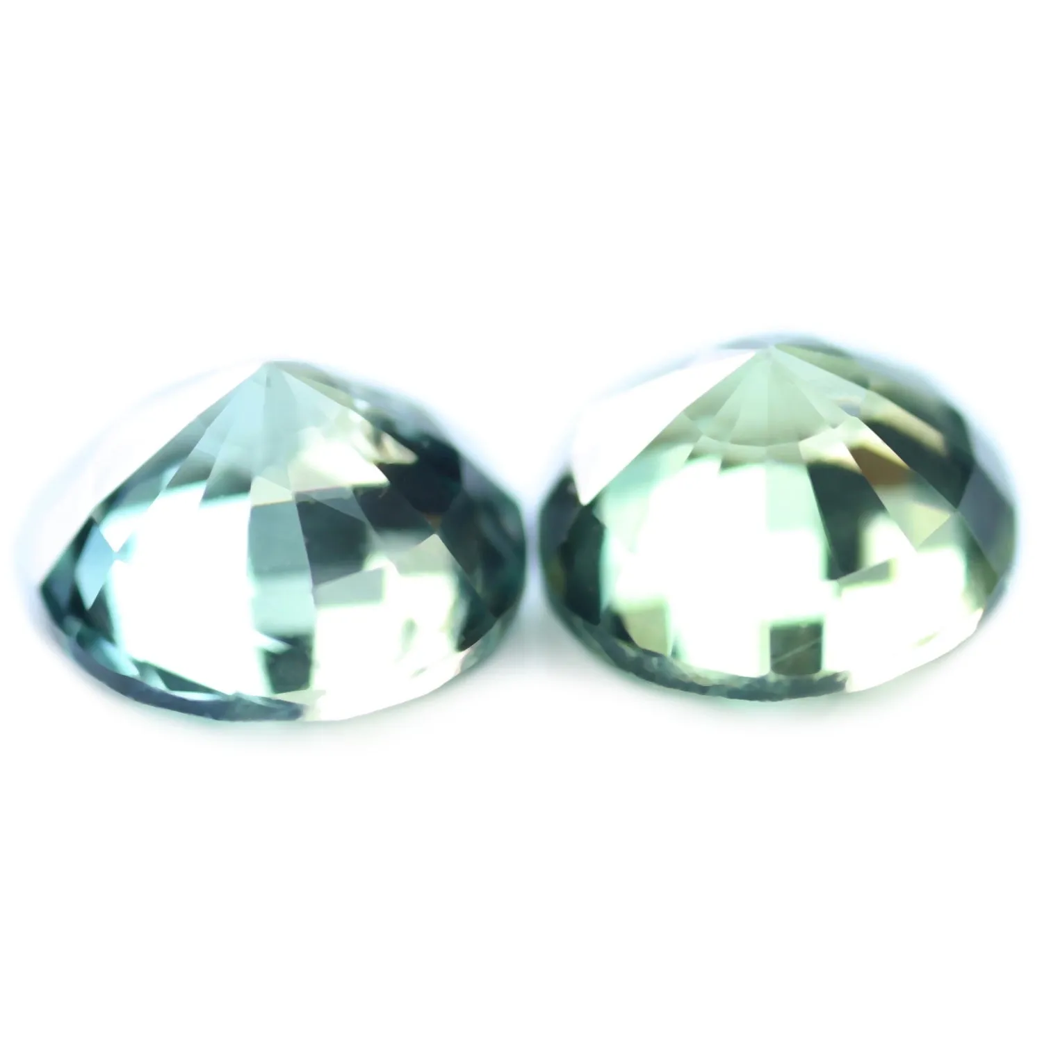 0.94ct Certified Natural Green Sapphire Pair