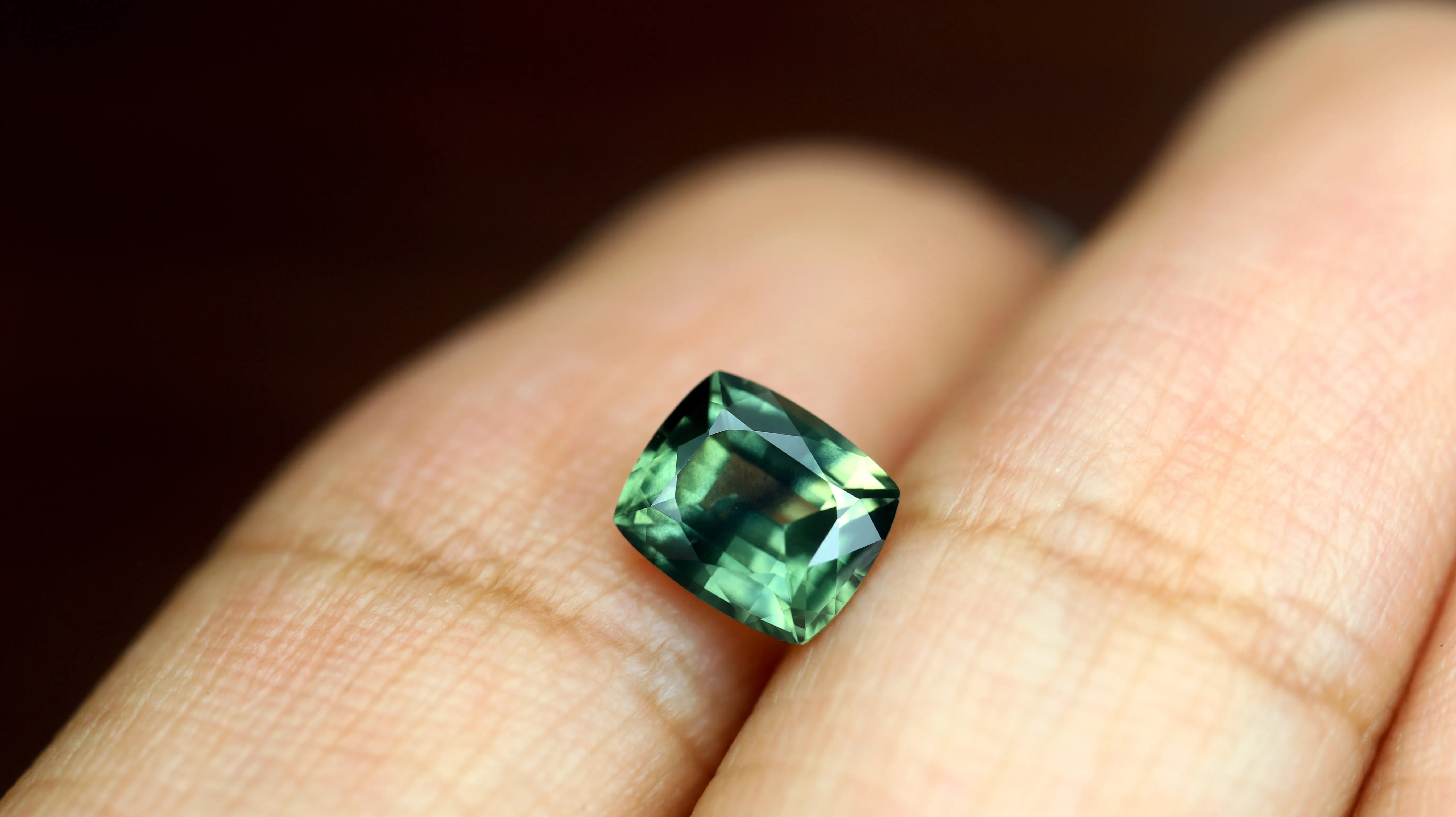 0.96ct Certified Natural Green Sapphire