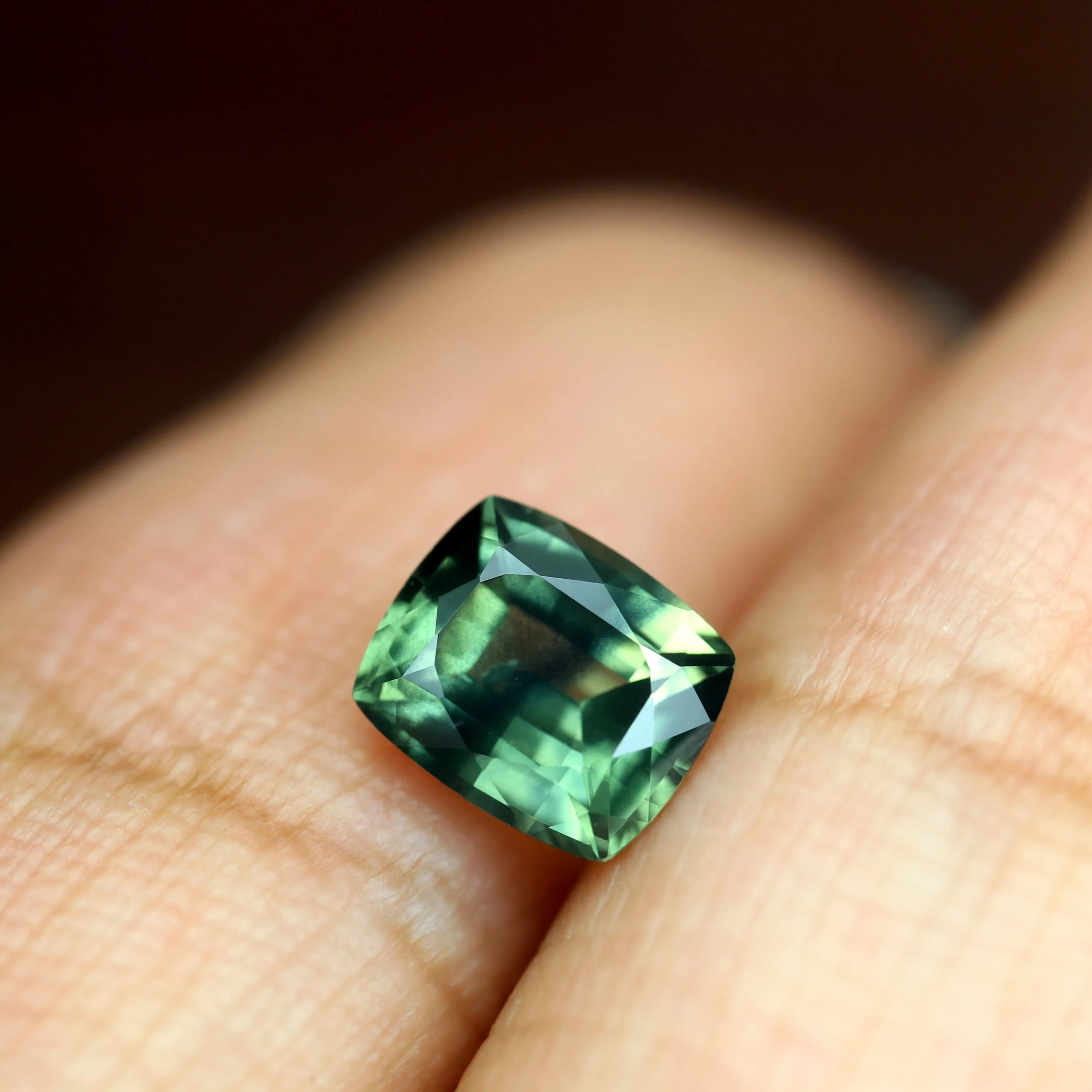 0.96ct Certified Natural Green Sapphire