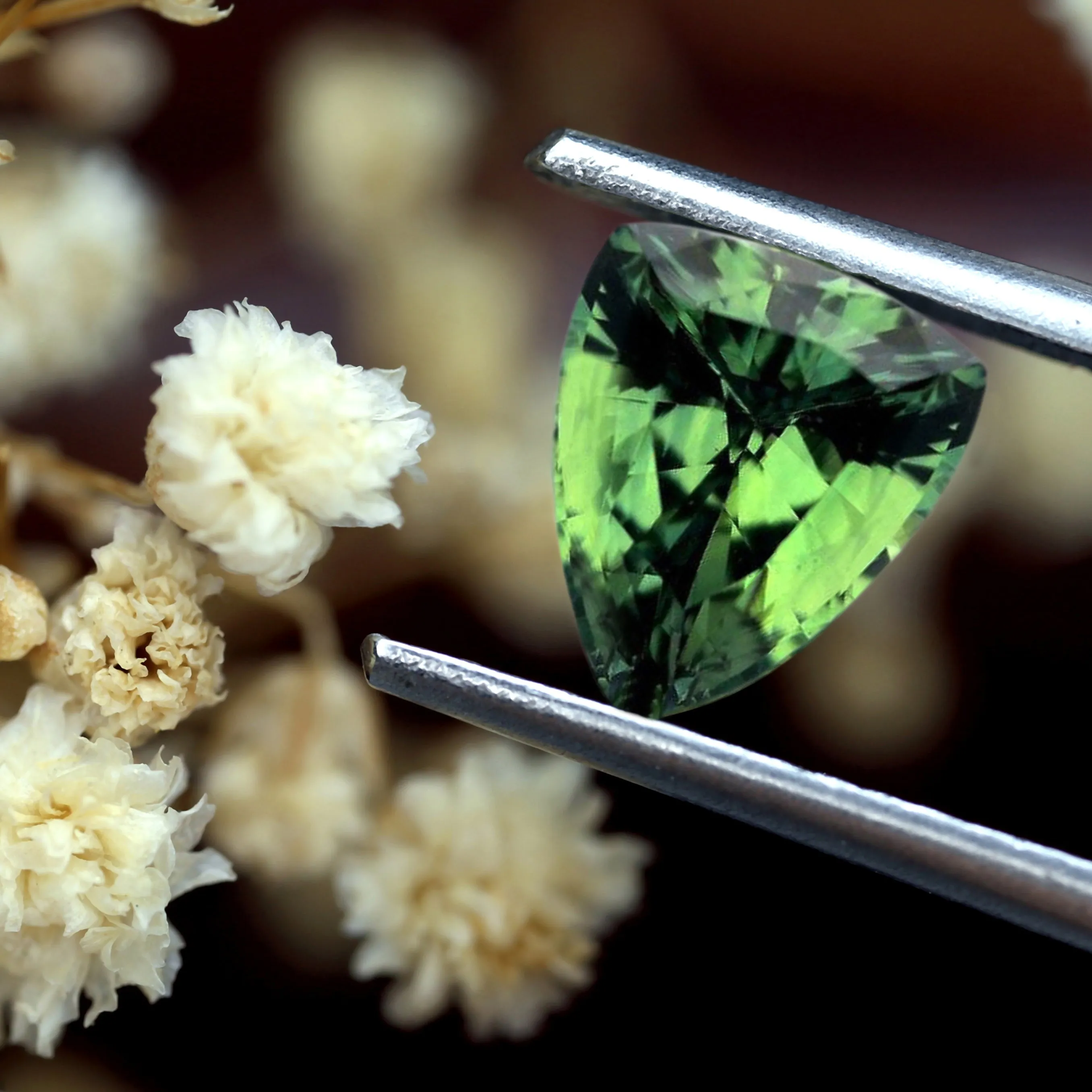 0.96ct Certified Natural Green Sapphire