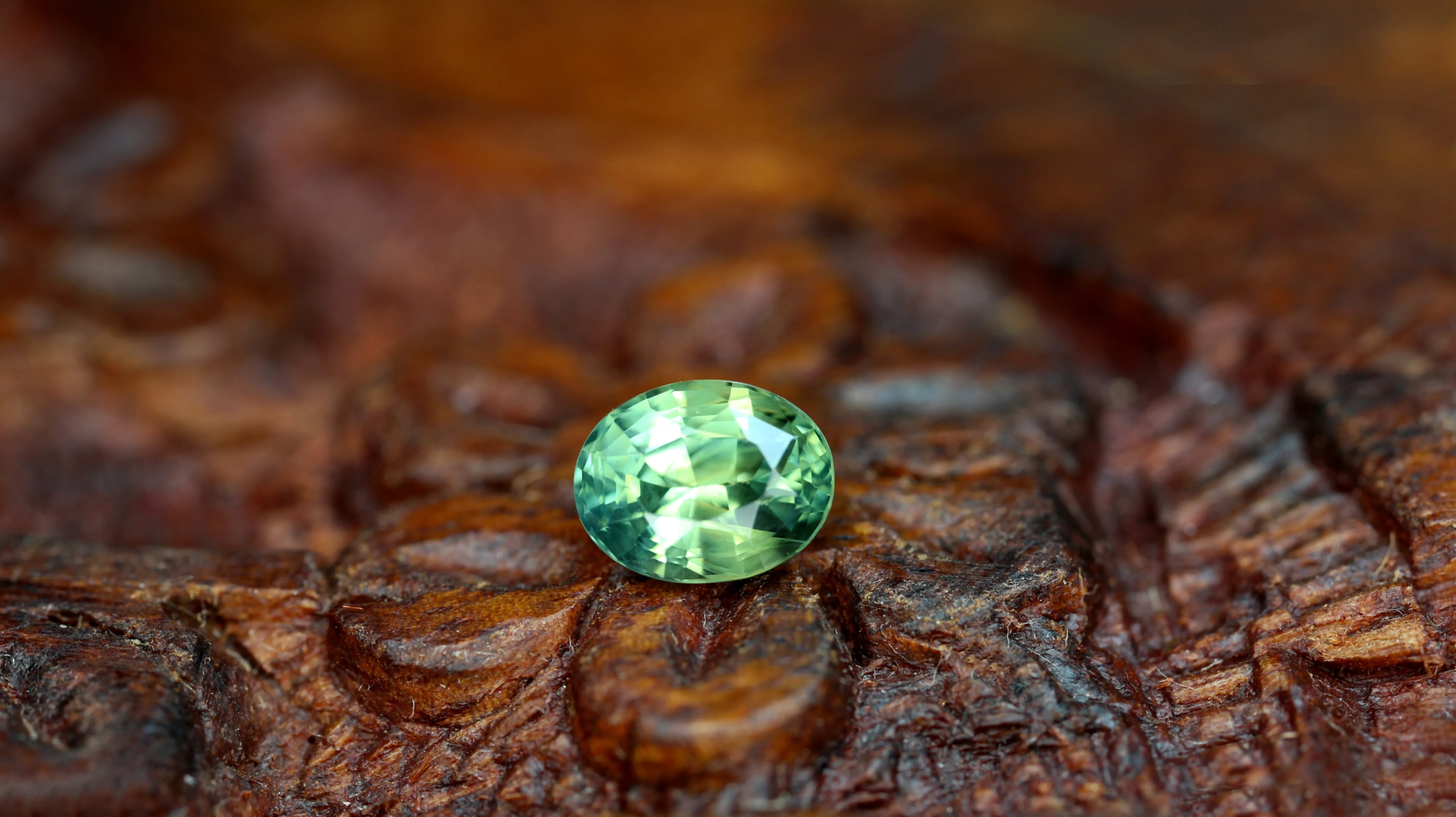 0.98ct Certified Natural Green Sapphire