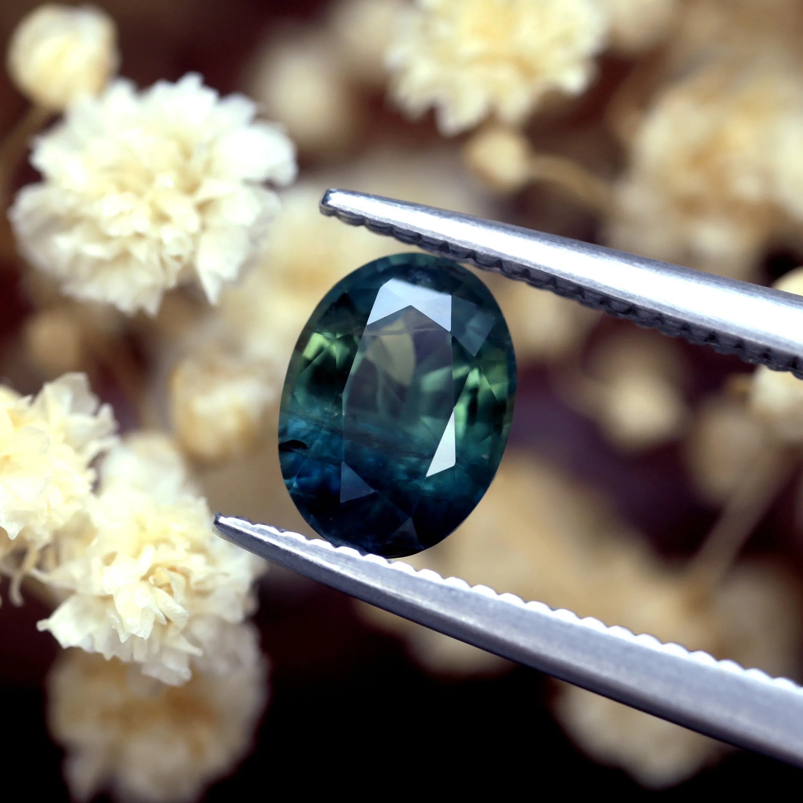 0.98ct Certified Natural Teal Sapphire