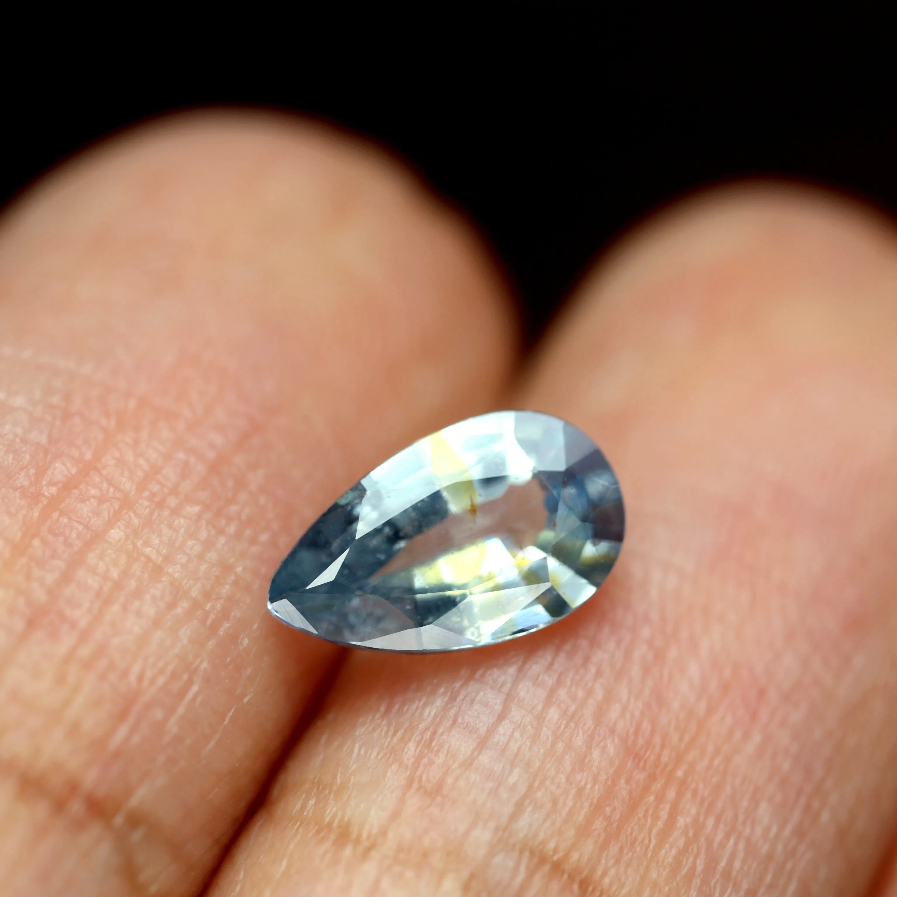 0.98ct Certified Natural White Sapphire