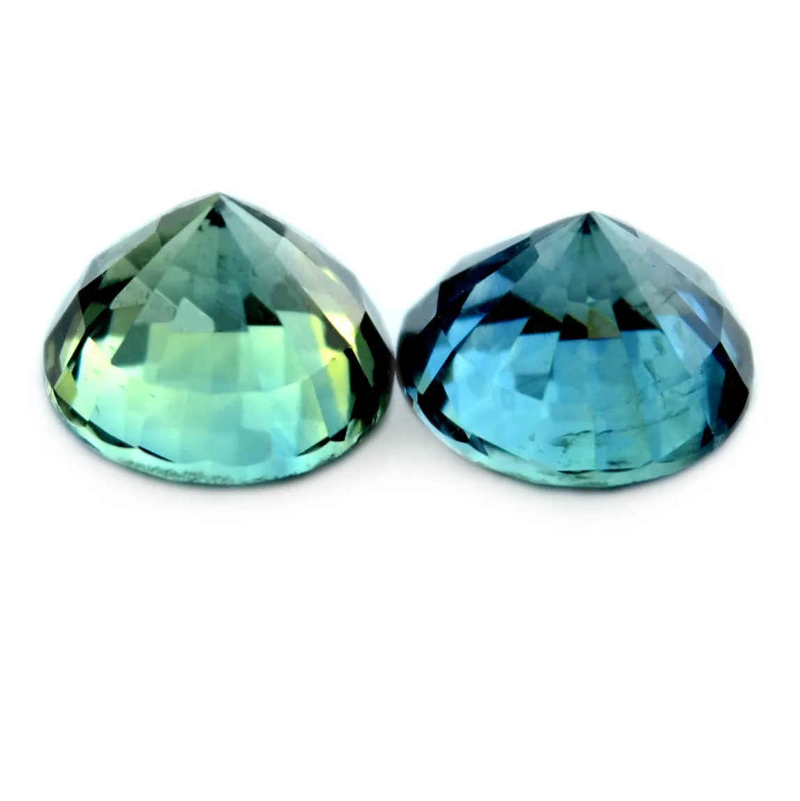 1.04 ct Certified Natural Teal Sapphire Pair