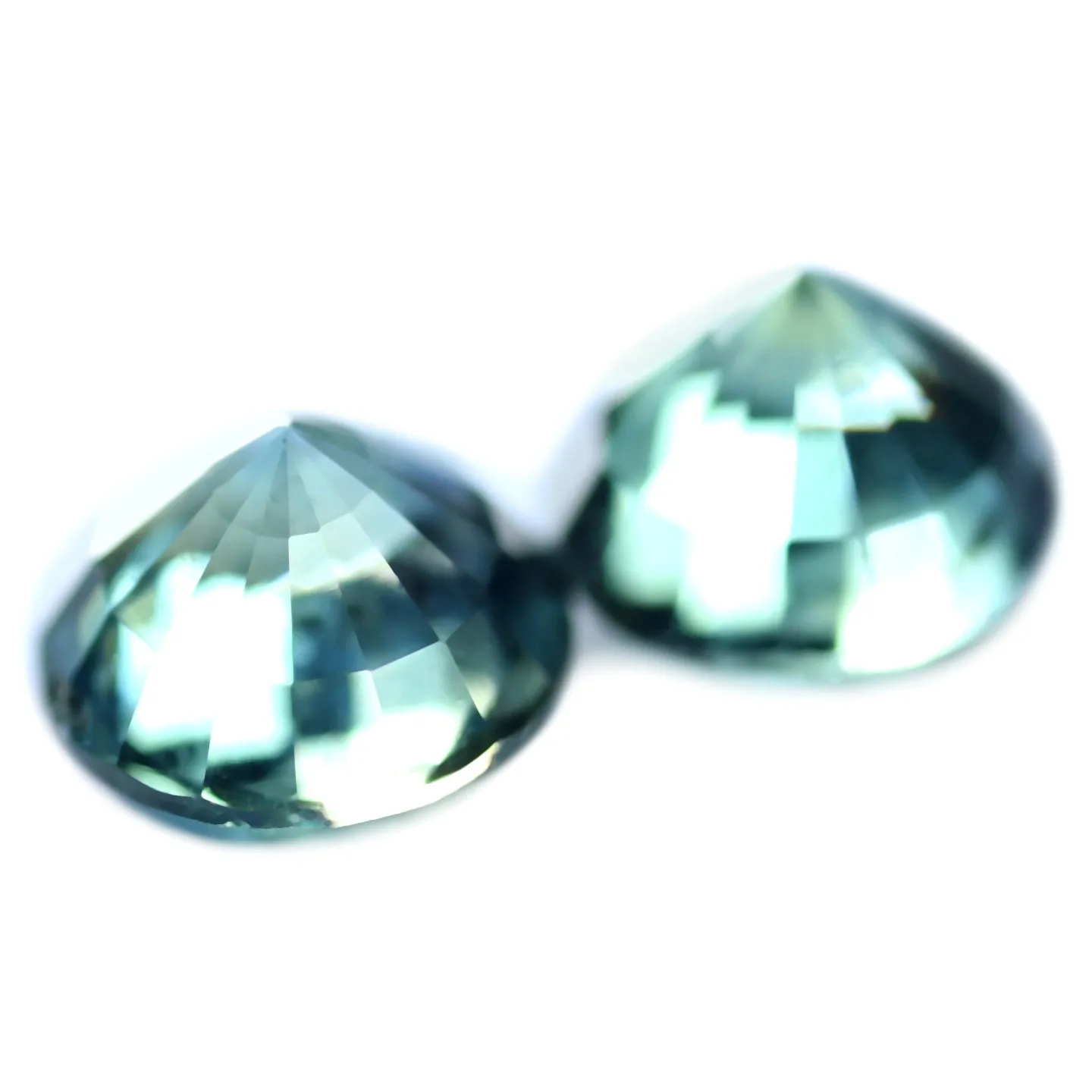 1.04ct Certified Natural Teal Sapphire Matching Pair