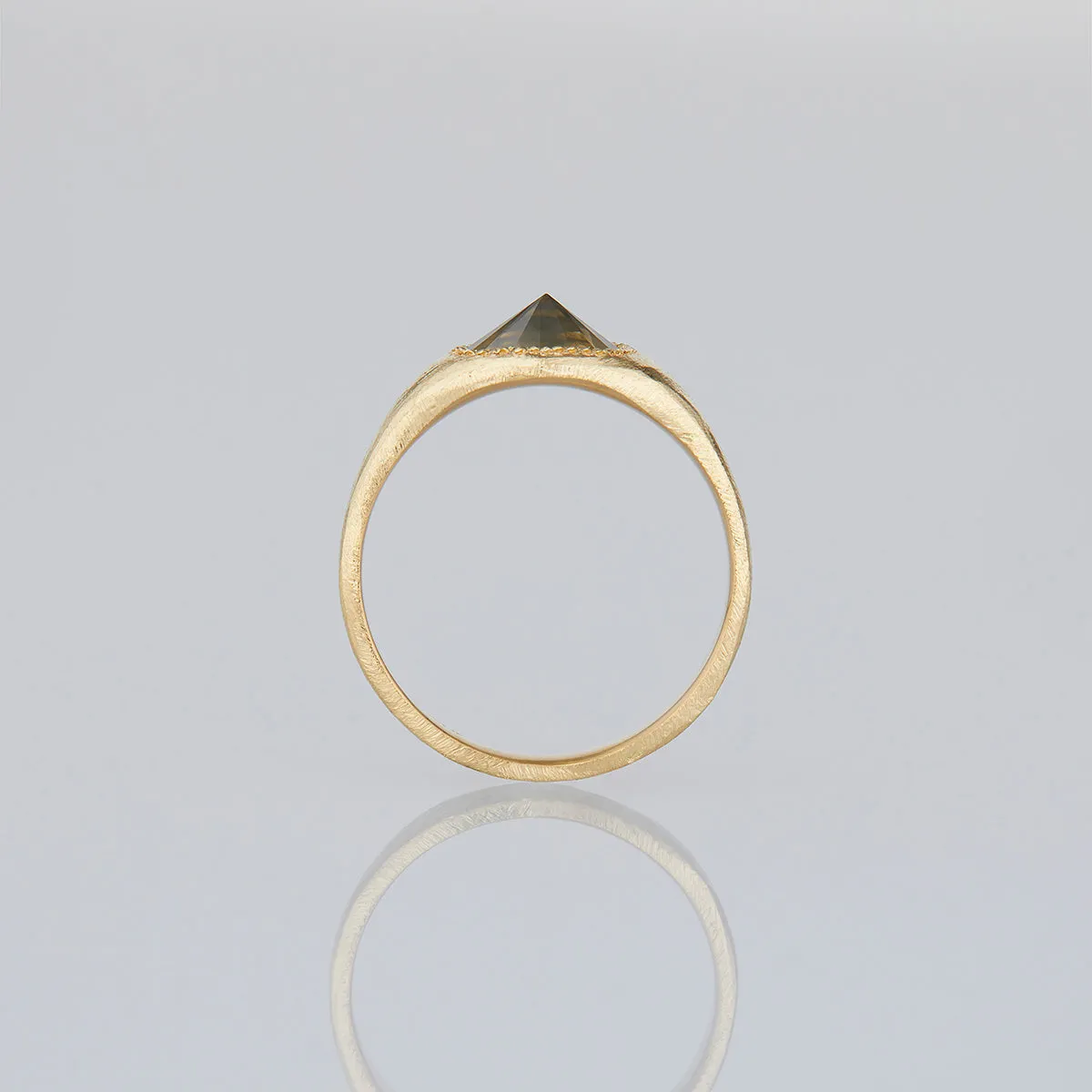 1.09 Carat One-of-a-Kind Rose Cut Brown Diamond Signet Ring | DR138-OOAK
