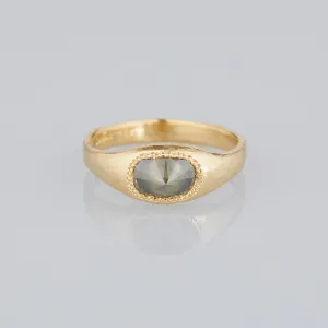 1.09 Carat One-of-a-Kind Rose Cut Brown Diamond Signet Ring | DR138-OOAK