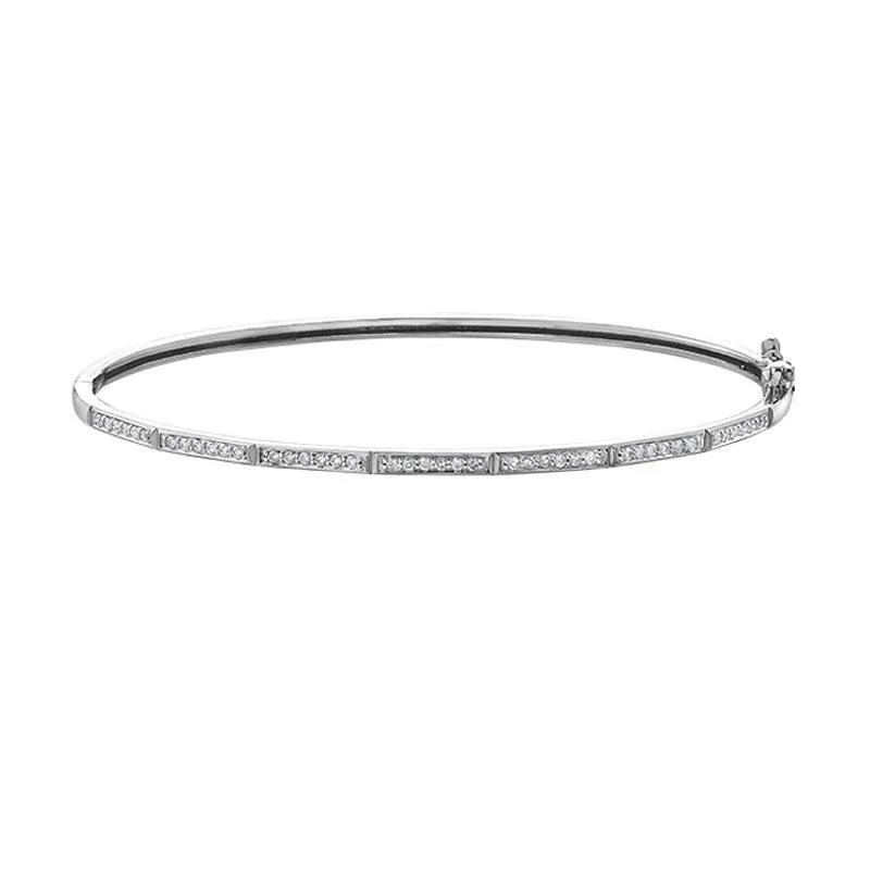 10K White Gold 0.33TDW Diamond Bangle