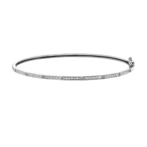 10K White Gold 0.33TDW Diamond Bangle