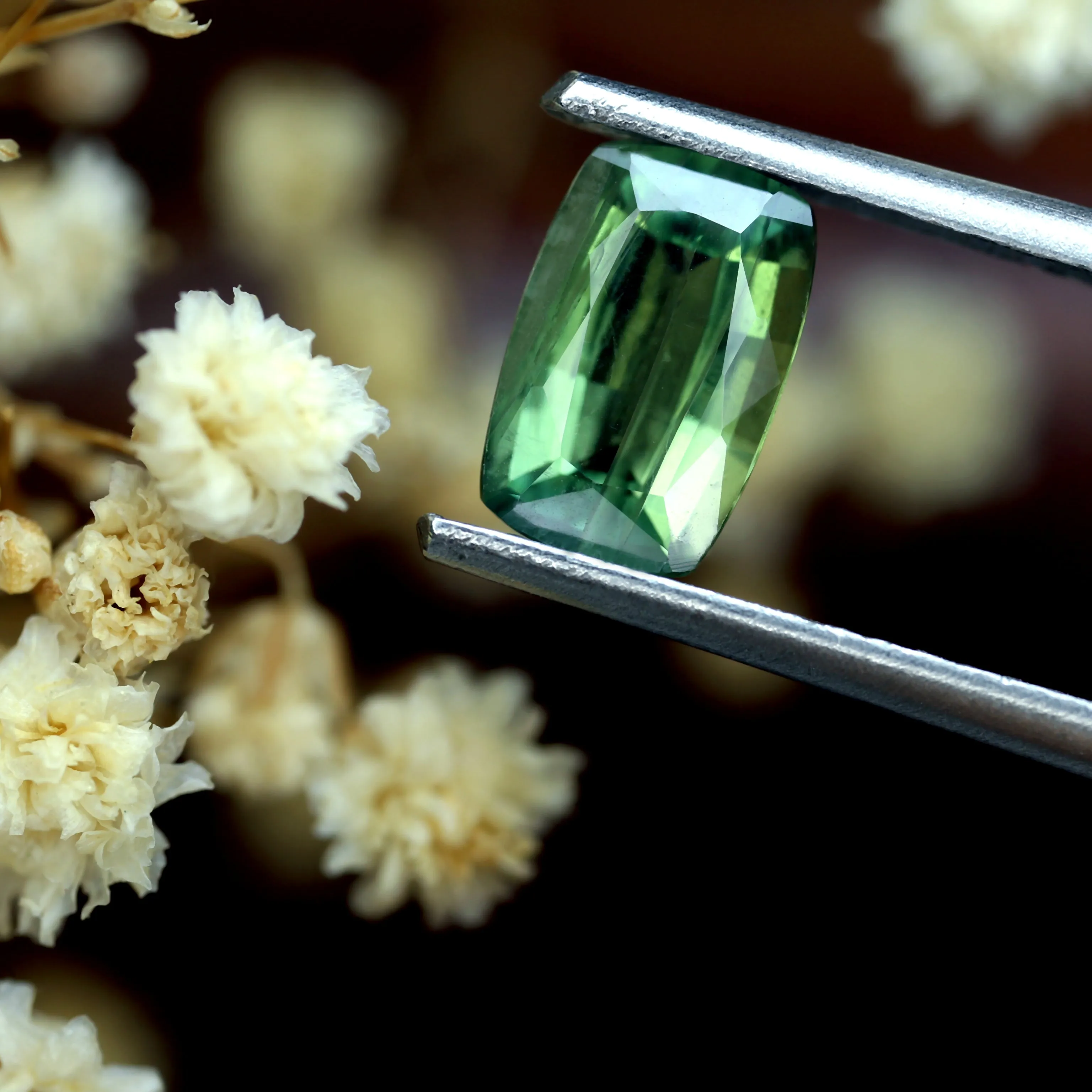 1.35ct Certified Natural Green Sapphire