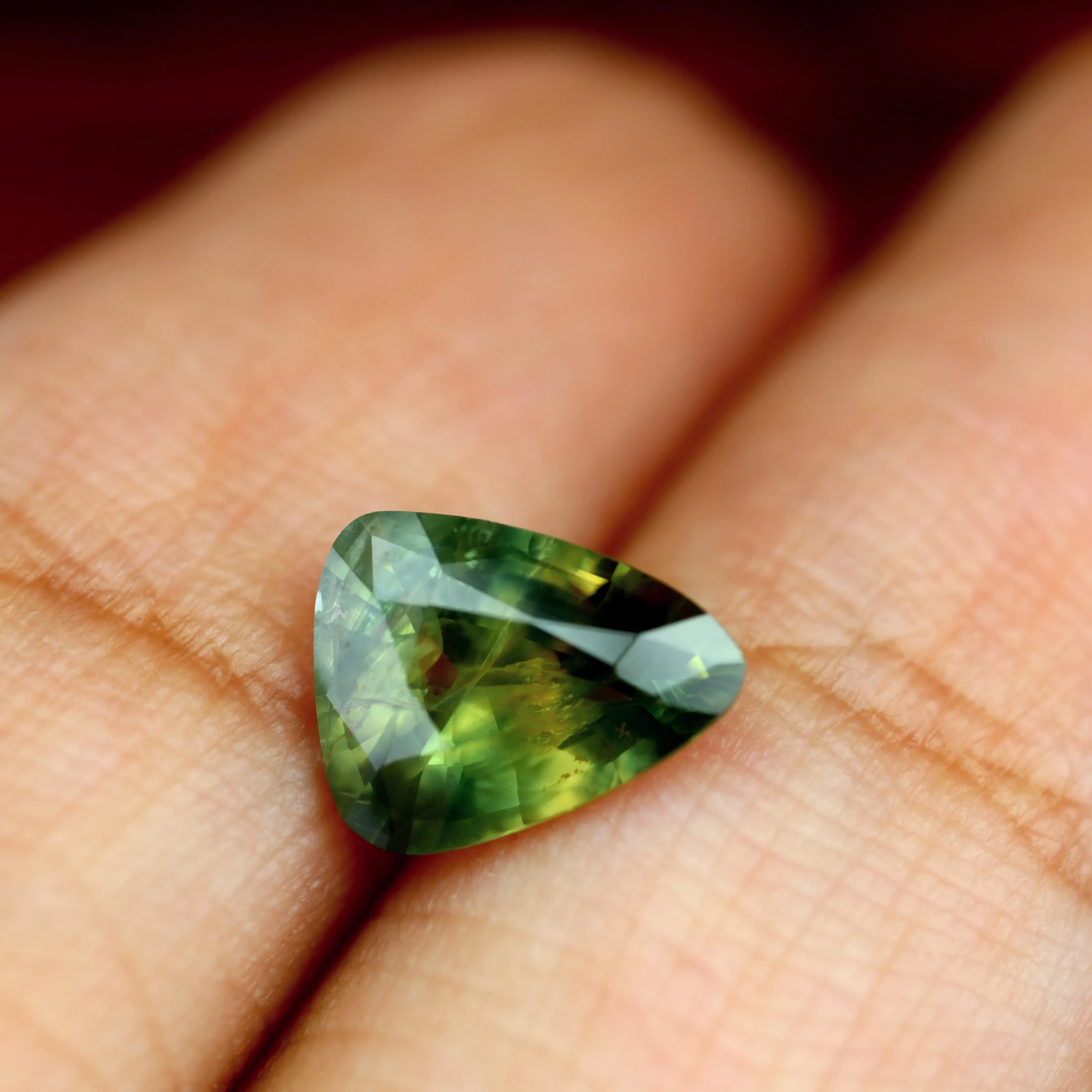 1.38ct Certified Natural Green Sapphire