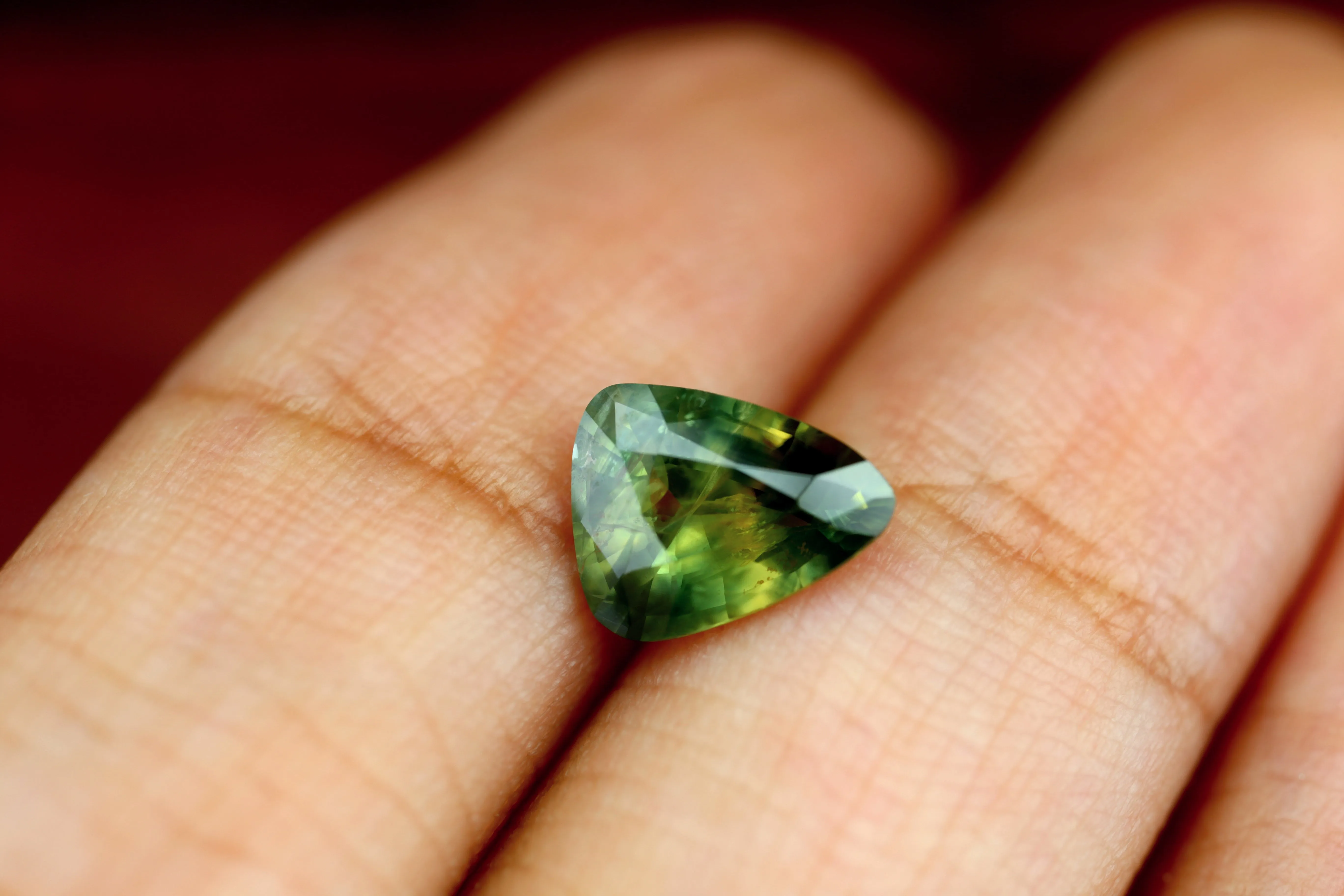1.38ct Certified Natural Green Sapphire