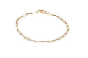 14kt yellow gold medium paperclip bracelet