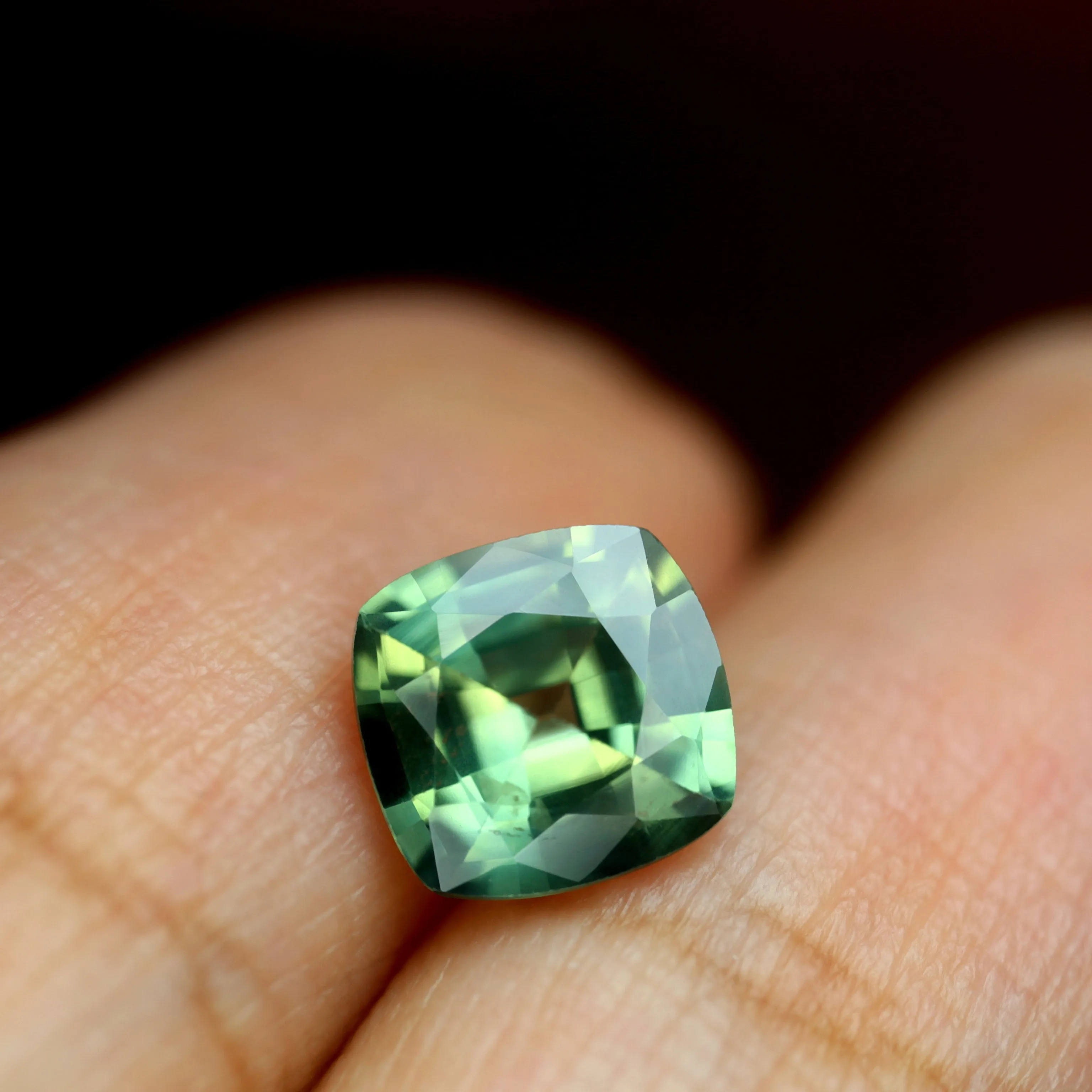 1.53ct Certified Natural Green Sapphire