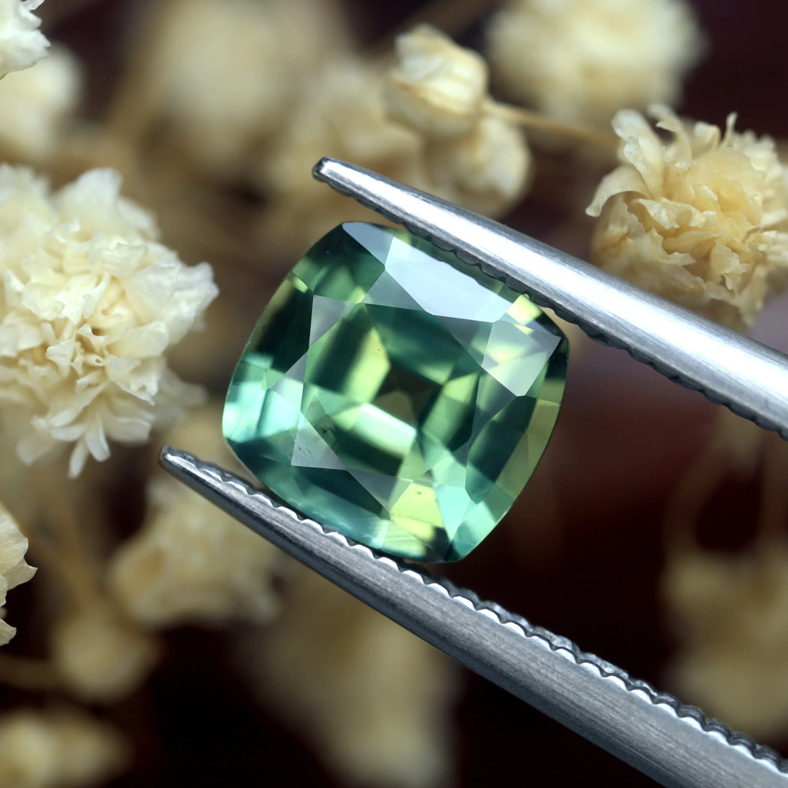 1.53ct Certified Natural Green Sapphire