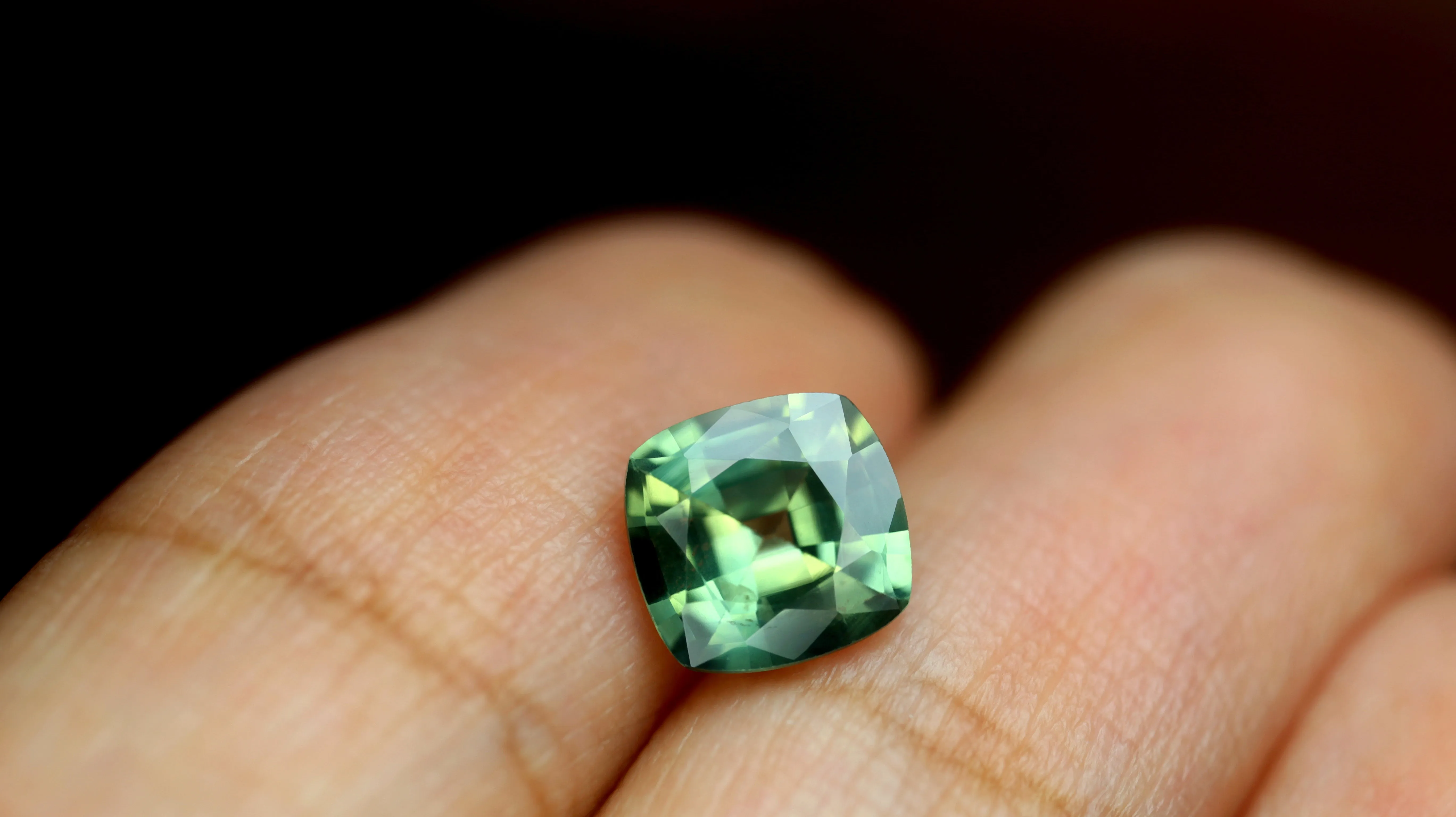 1.53ct Certified Natural Green Sapphire