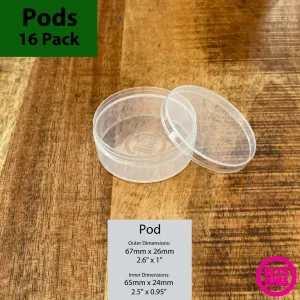 16 BitsBins Pods | Measures 2.6" X 1" | Removable Lid