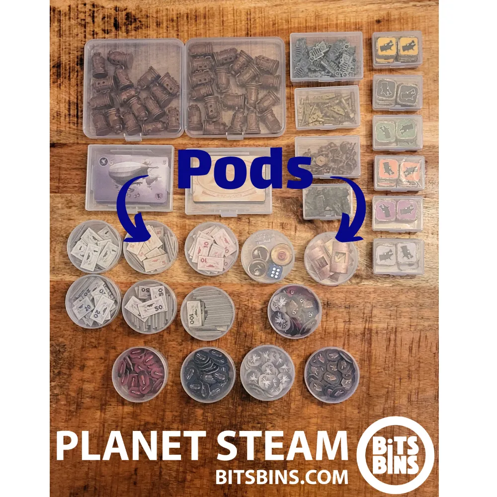 16 BitsBins Pods | Measures 2.6" X 1" | Removable Lid