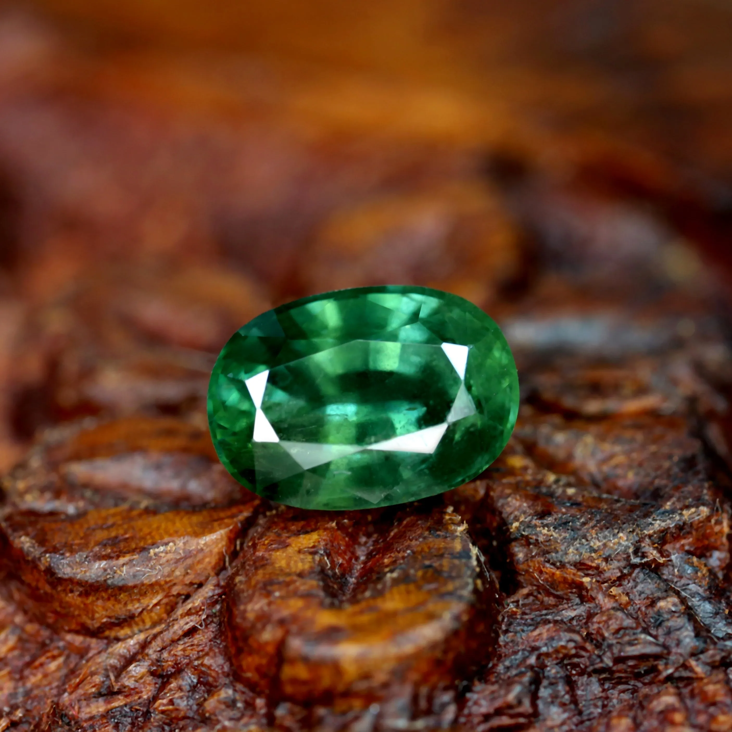 1.65ct Certified Natural Green Sapphire