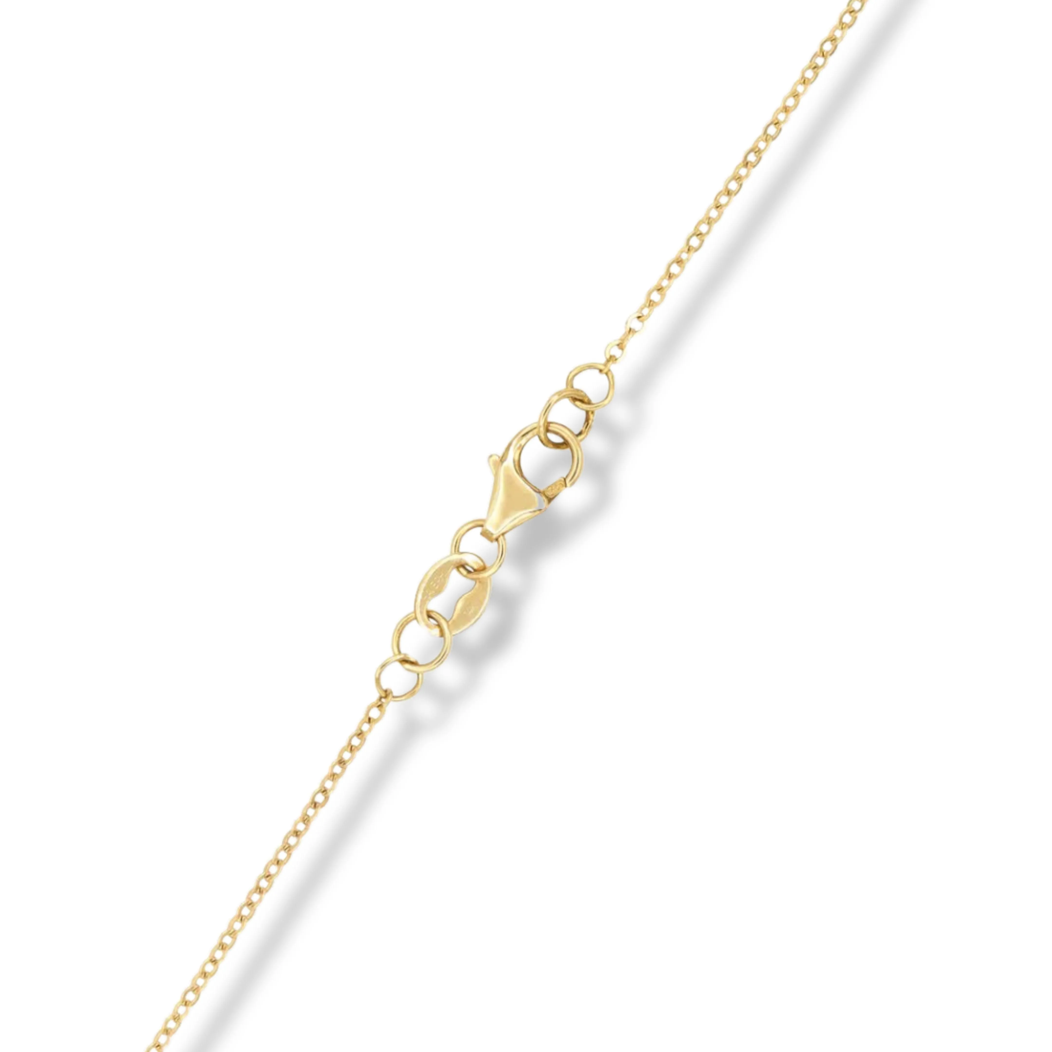 18K Yellow Gold Natural Emerald Necklace
