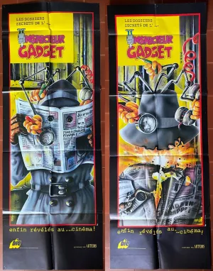 2 Affiches INSPECTEUR GADGET Inspector Gadget Animation 60x160cm 1983