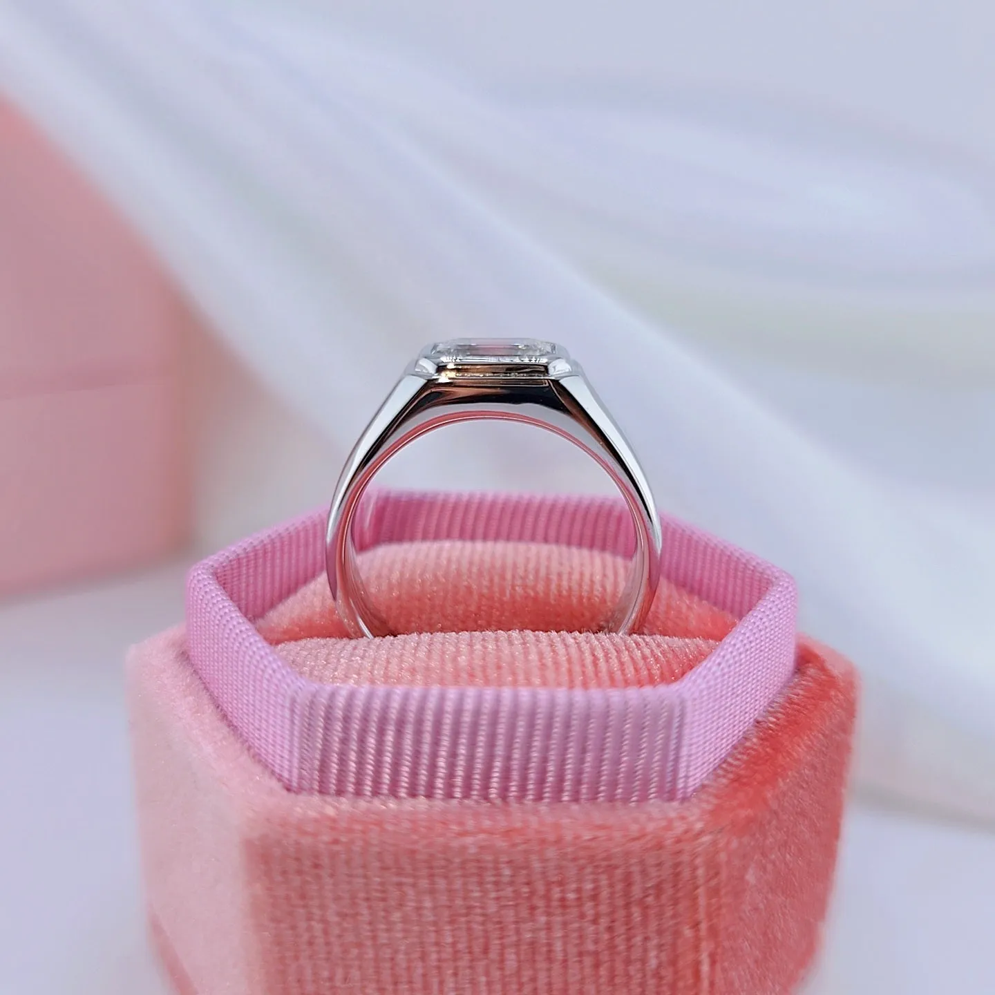 2.0 Ct Emerald-cut Diamond Men's Ring