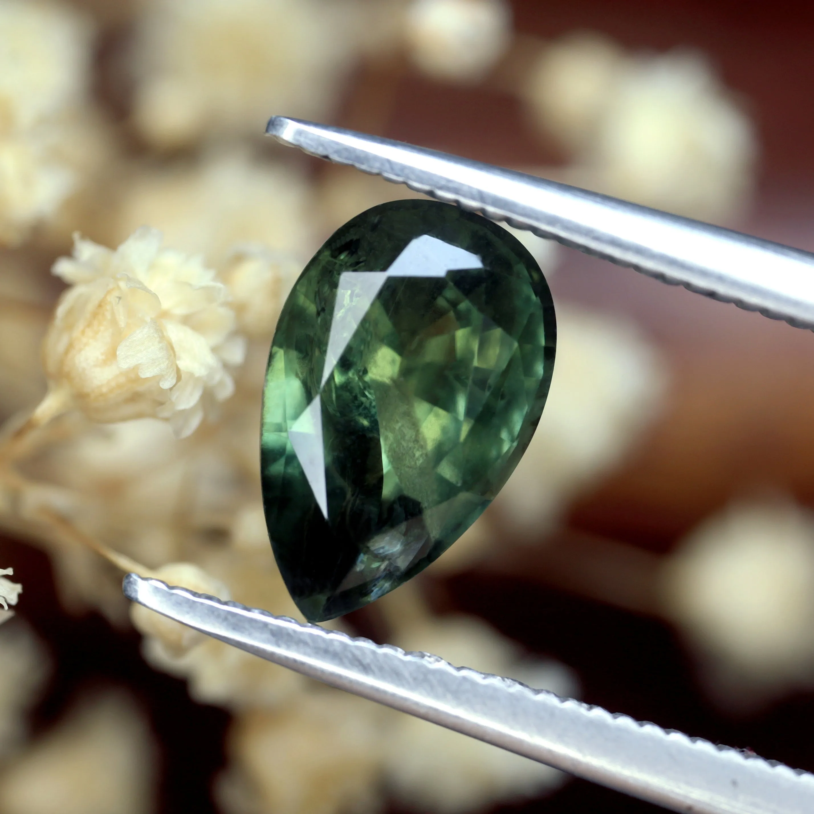 2.20ct Certified Natural Green Sapphire