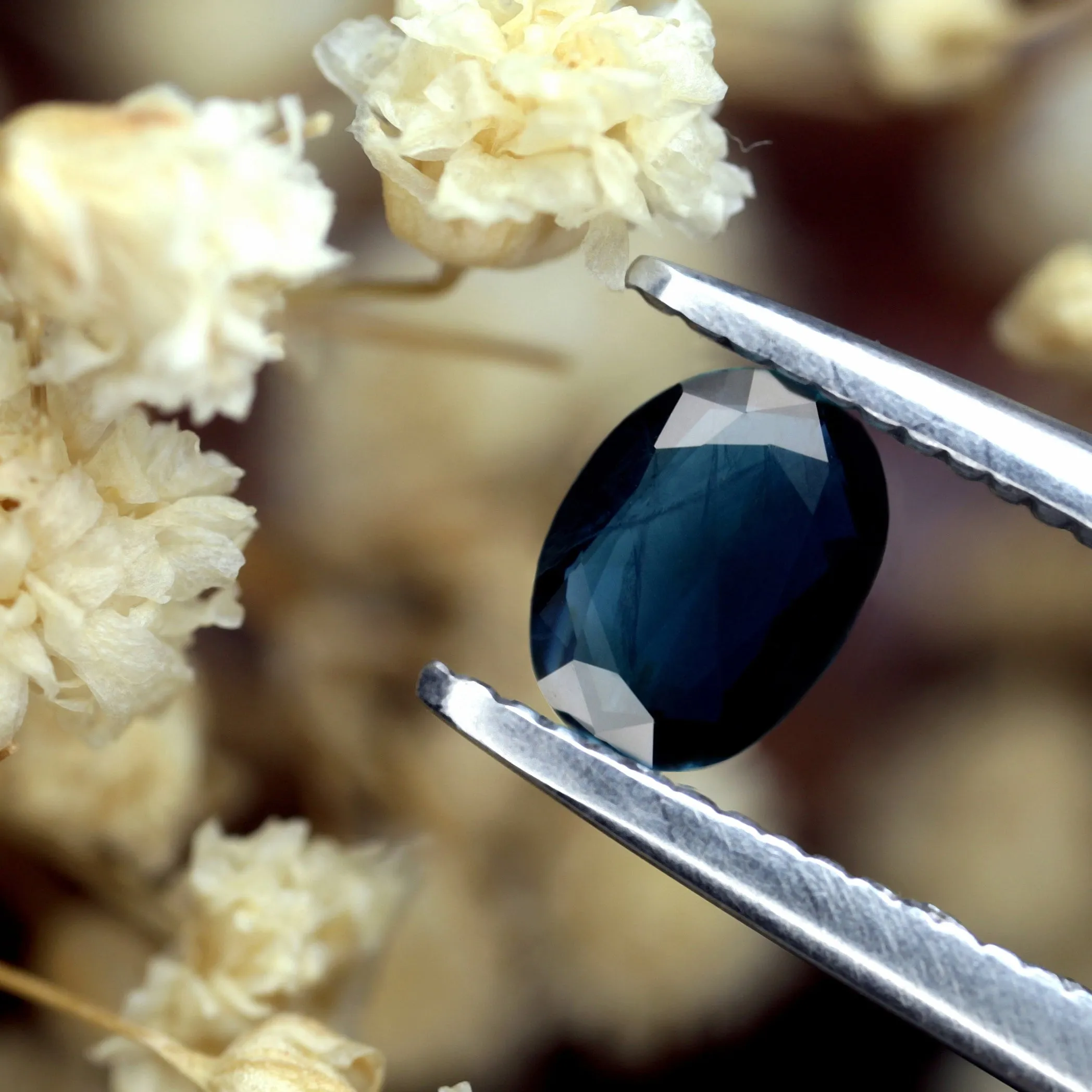 2.22ct Certified Natural Blue Sapphire Set