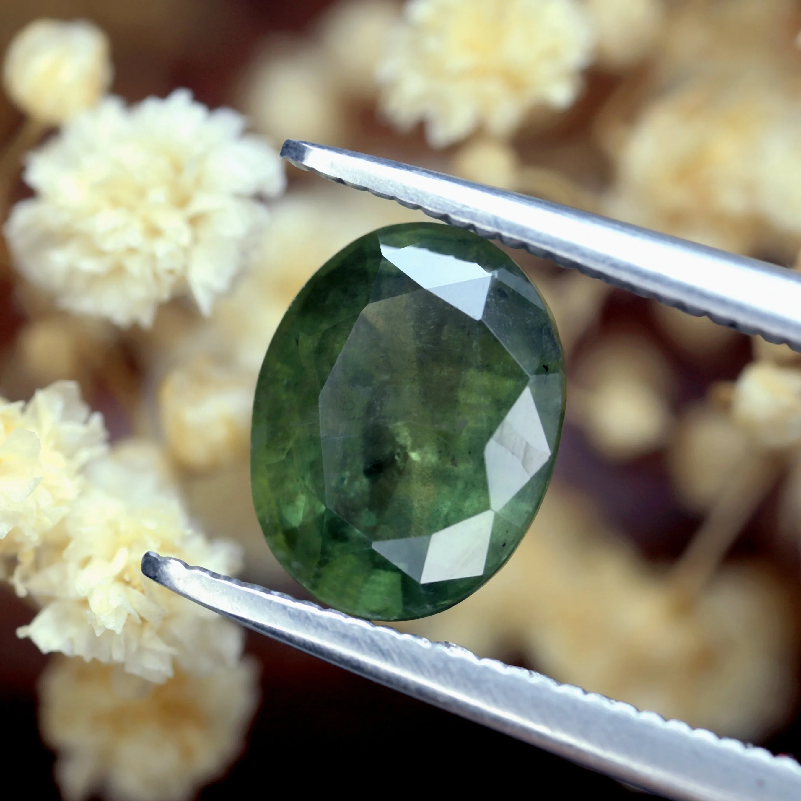 2.29ct Certified Natural Green Sapphire