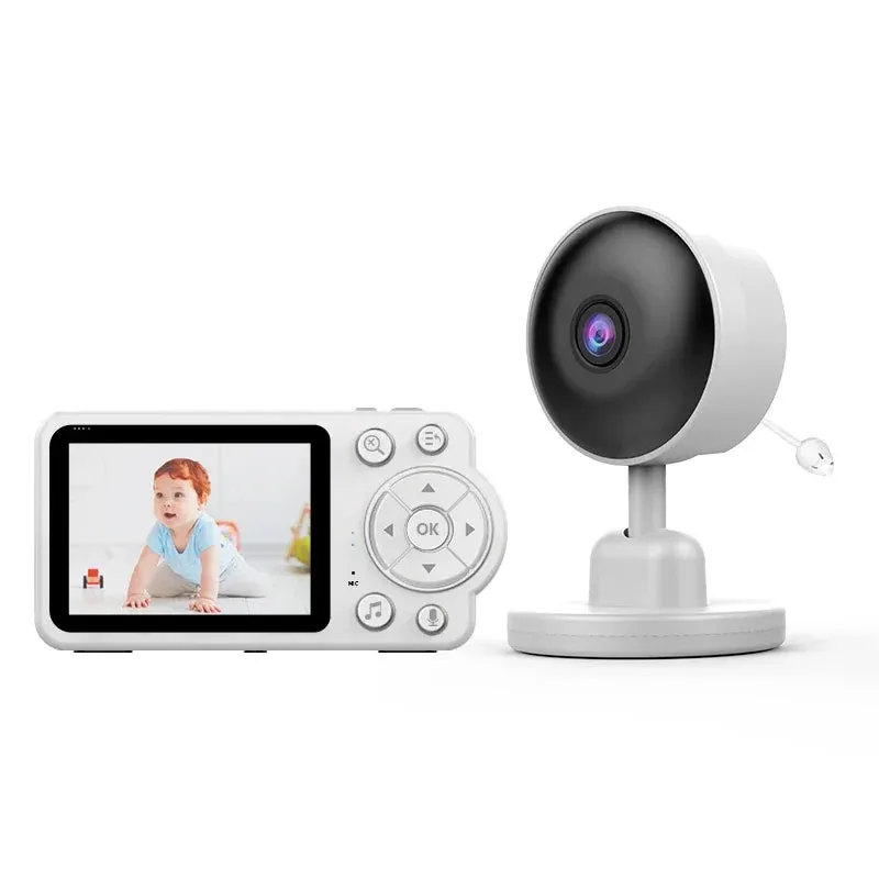 2.8 Inch Video Baby Monitor CCTV Camera 4X Zoom Audio Night Vision Surveillance Camera With Temperature Display Screen Babyphone