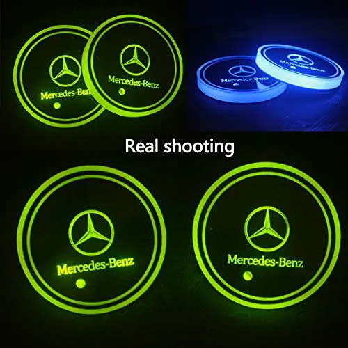 2pcs Only Suitable for Mercedes Benz Cup Holder Lights,Mercedes car Interior Atmosphere Lights