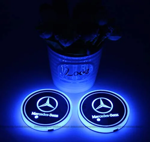 2pcs Only Suitable for Mercedes Benz Cup Holder Lights,Mercedes car Interior Atmosphere Lights
