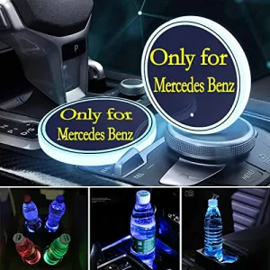 2pcs Only Suitable for Mercedes Benz Cup Holder Lights,Mercedes car Interior Atmosphere Lights
