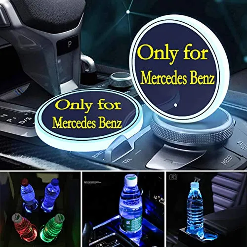 2pcs Only Suitable for Mercedes Benz Cup Holder Lights,Mercedes car Interior Atmosphere Lights