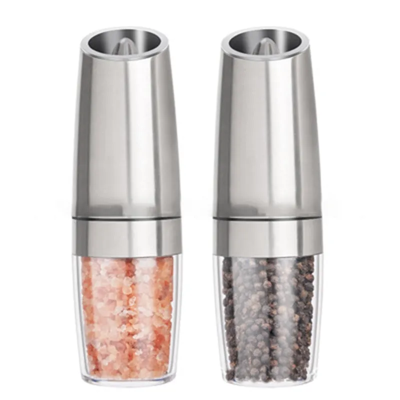 2pcs/set Electric Pepper Grinder Salt And Pepper Mills Spice Grinder