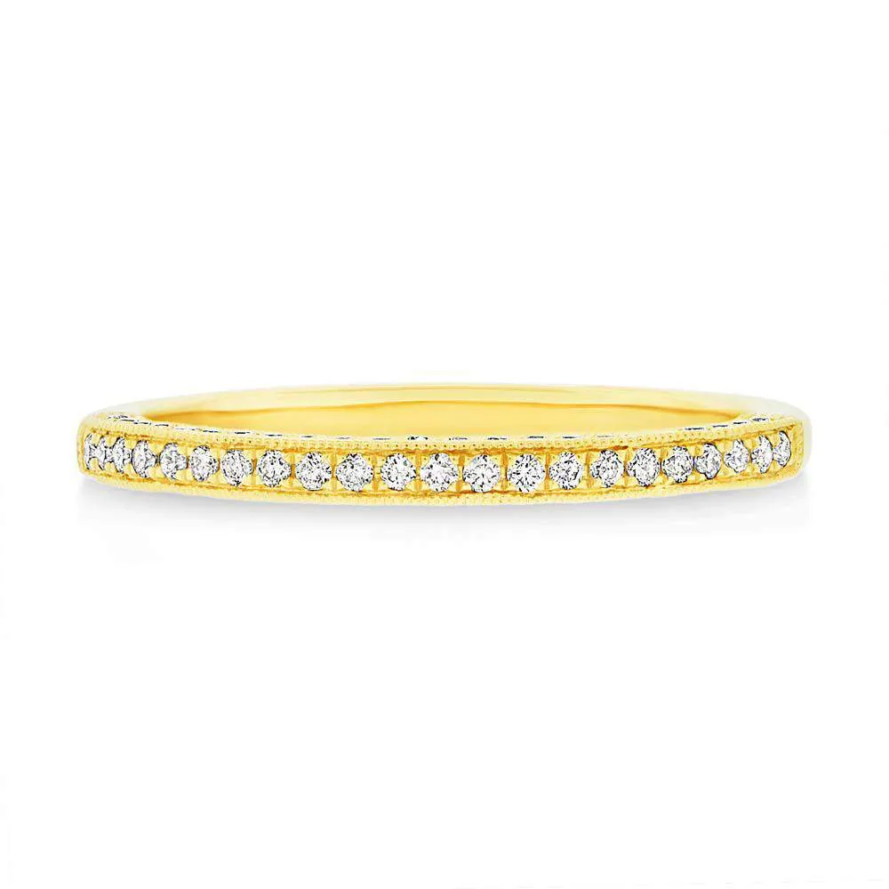 3 Sided Pave Band