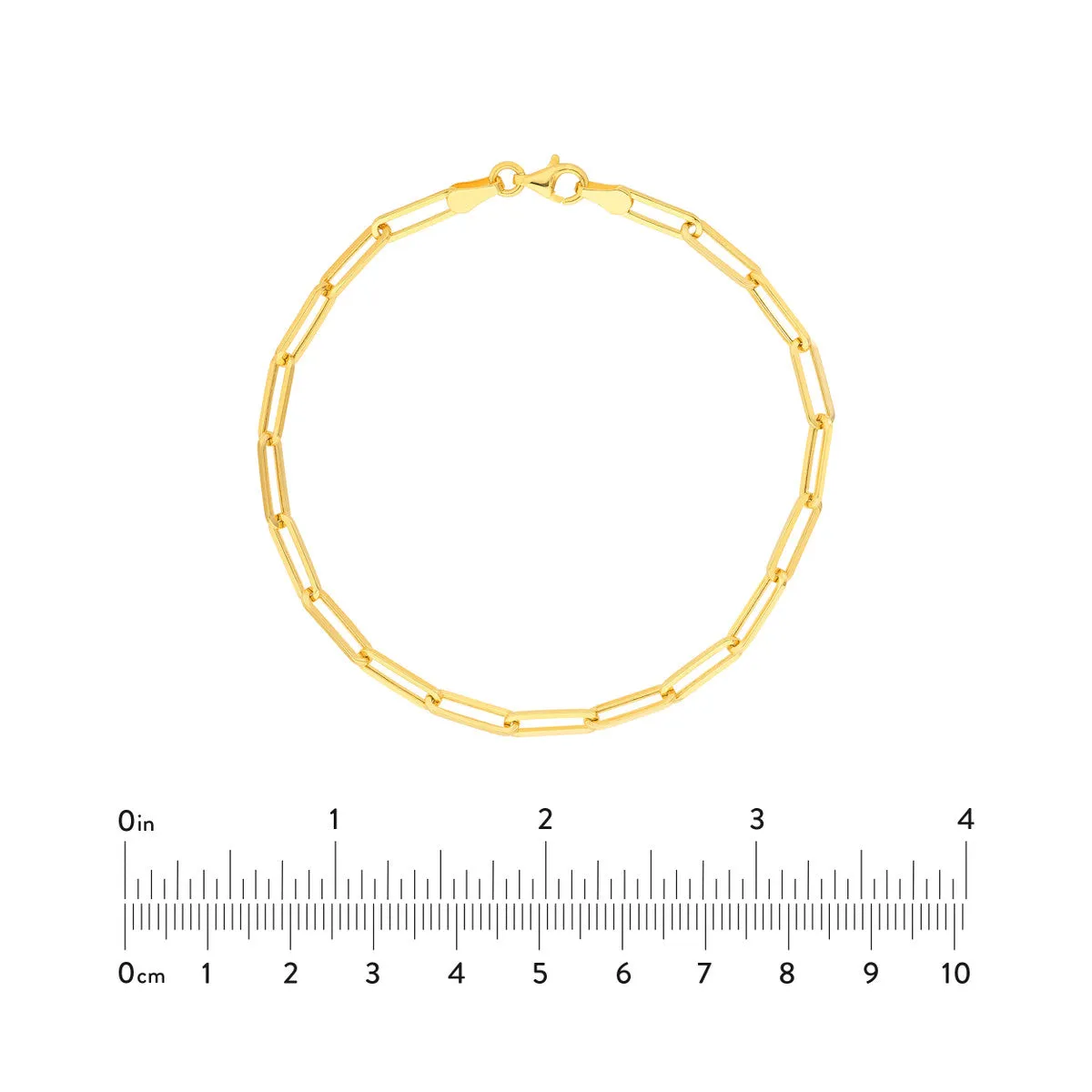 3.80mm Hollow Paperclip Chain with Pear Lock