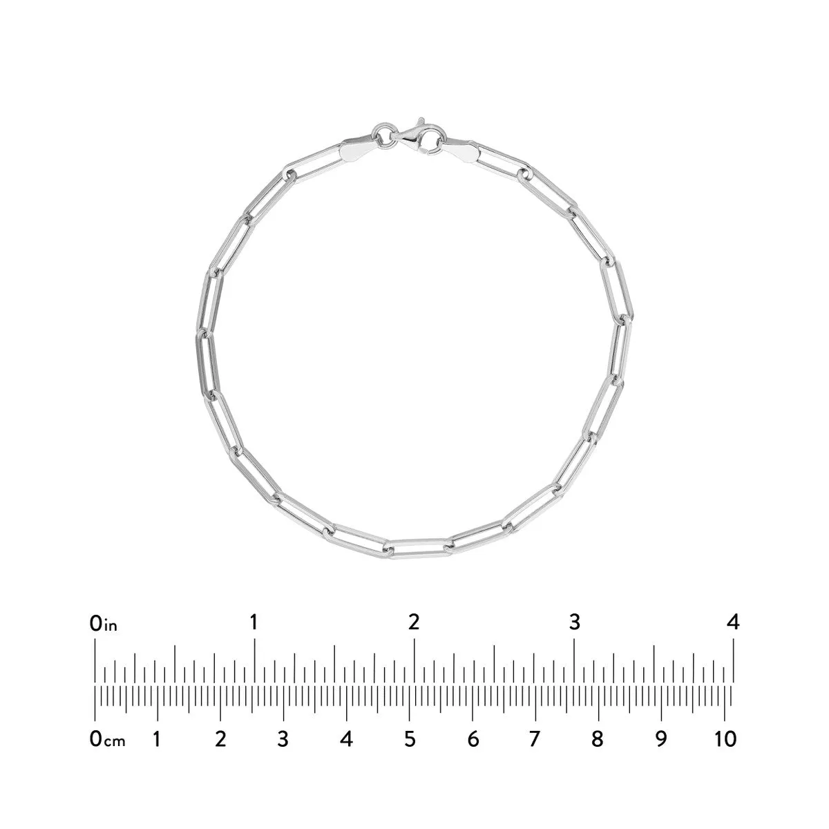 3.80mm Hollow Paperclip Chain with Pear Lock