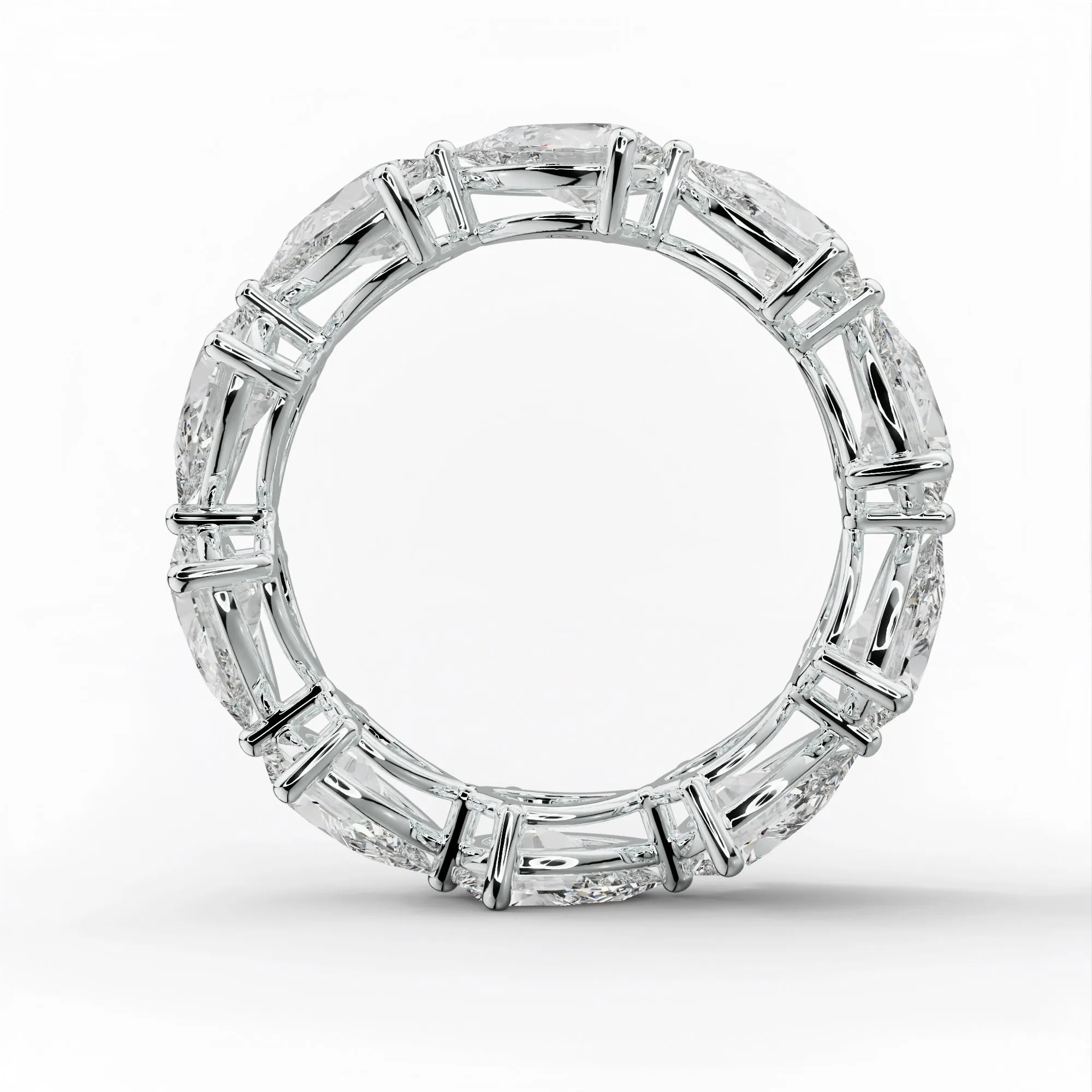4.0 Carat East West Pear Shape Diamond Eternity Band