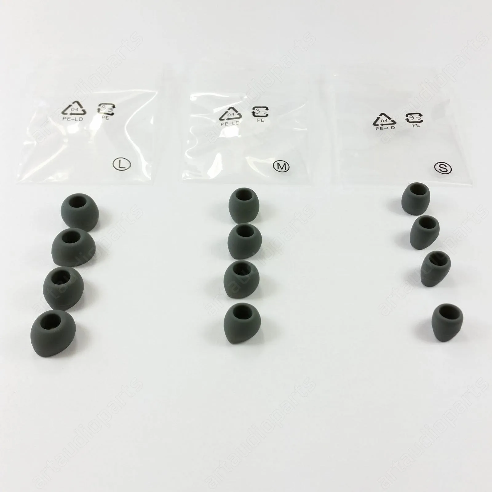 529798 Grey rubber Eartip set (4xS/4xM/4xL) for Sennheiser CX 380 Sport II